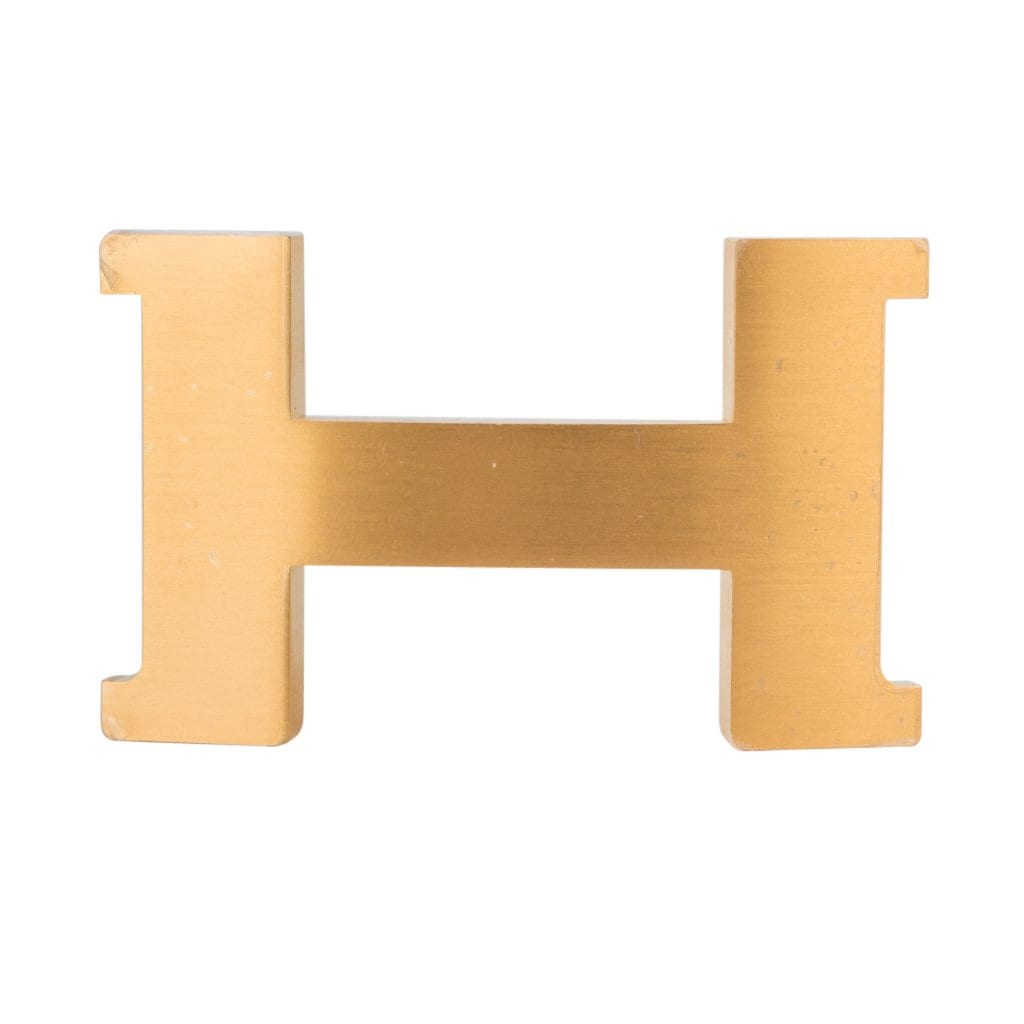 Hermes Belt Constance 42mm Kit Reversible Gold / Black Brushed Gold 85
