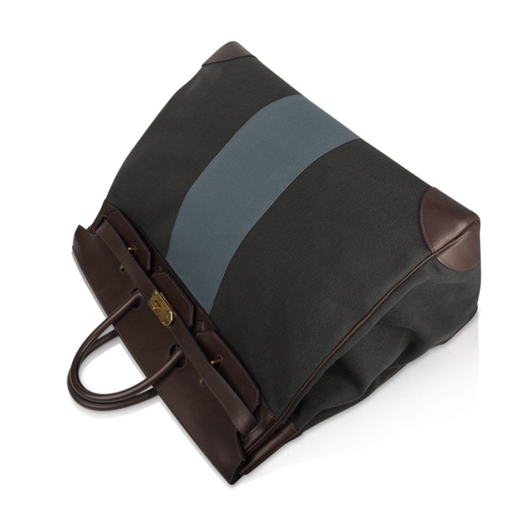 Sold at Auction: Hermes Hac 50 Bag, Black Fjord Leather, Brass Hardware