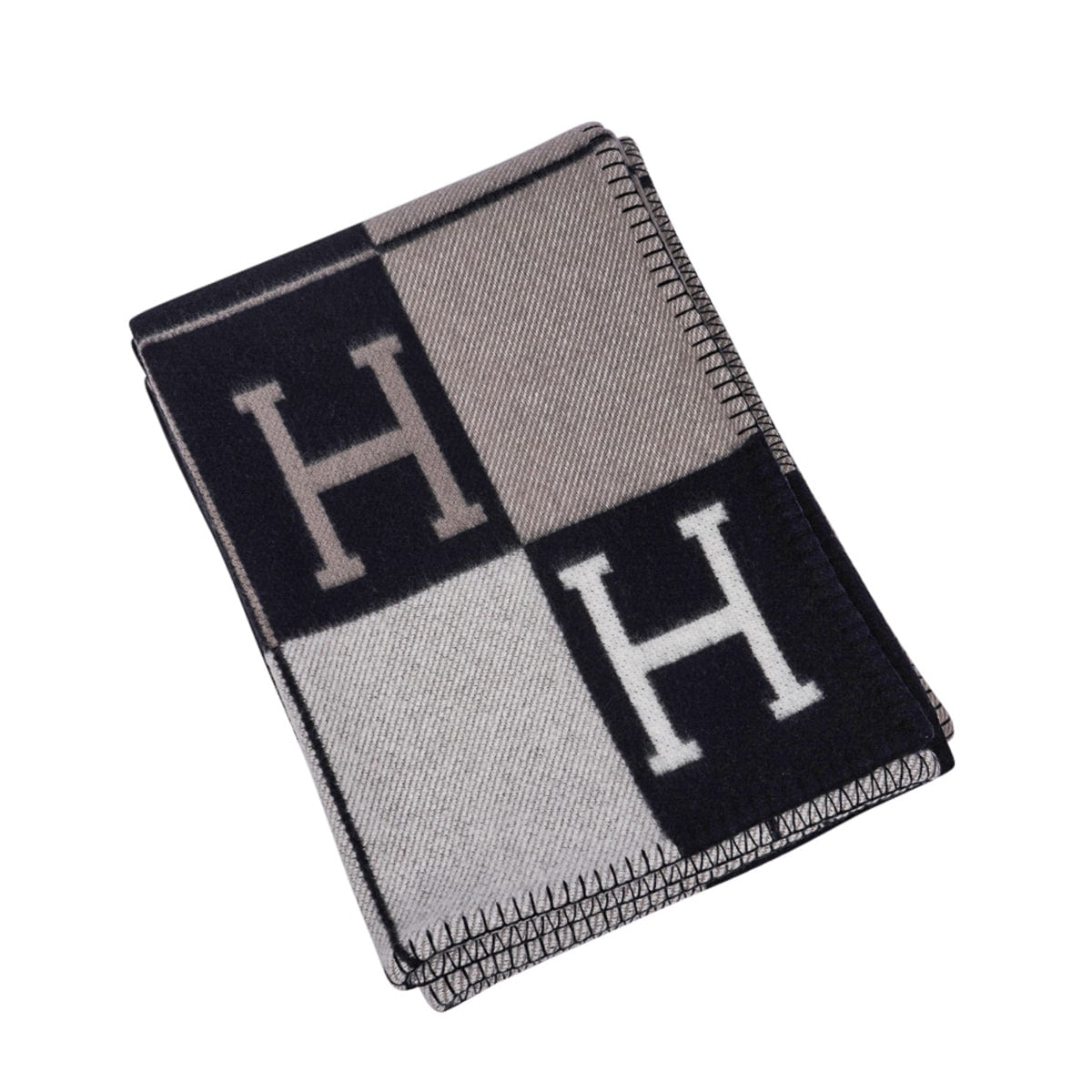 Hermes Blanket Avalon III Black/ Ecru Throw Blanket