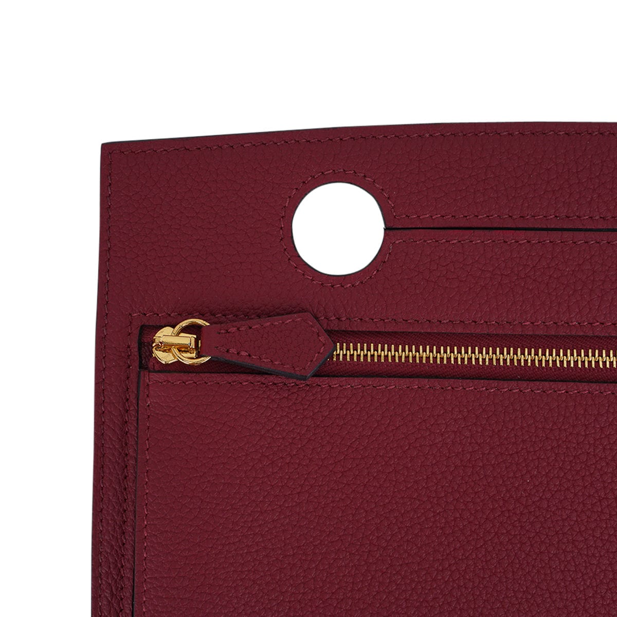 Hermes Backpocket Pouch 30 Detachable Rouge Grenat Togo Gold Hardware –  Mightychic