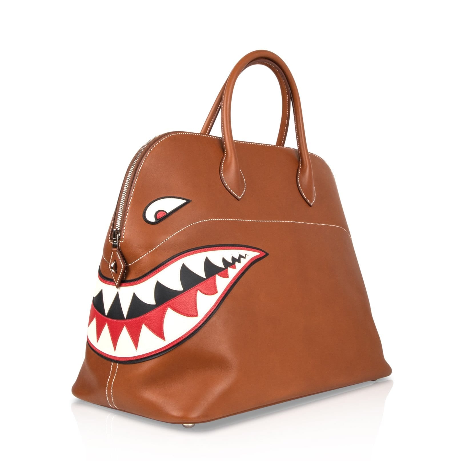 Limited Edition Hermes Blue Bolide Shark Monster Bag For Sale at 1stDibs