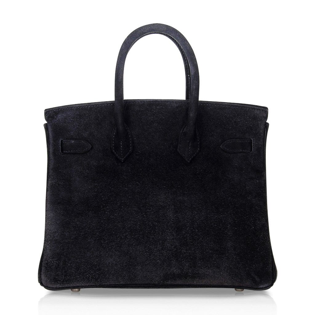 Hermès Birkin 25cm Gris Perle Doblis Suede Leather Palladium Hardware For  Sale at 1stDibs