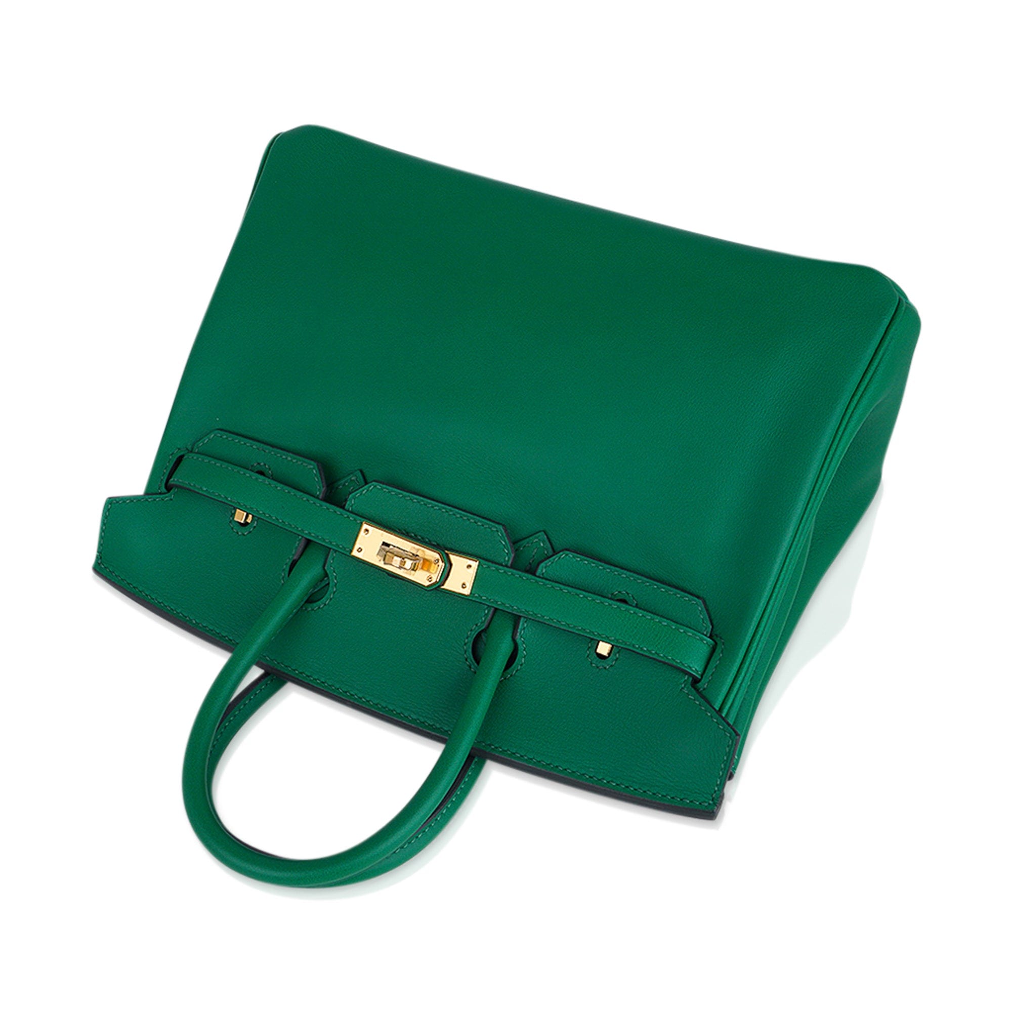 Hermès - Hermès Birkin 25 Swift Leather Handbag-Vert Fonce Gold Hardware