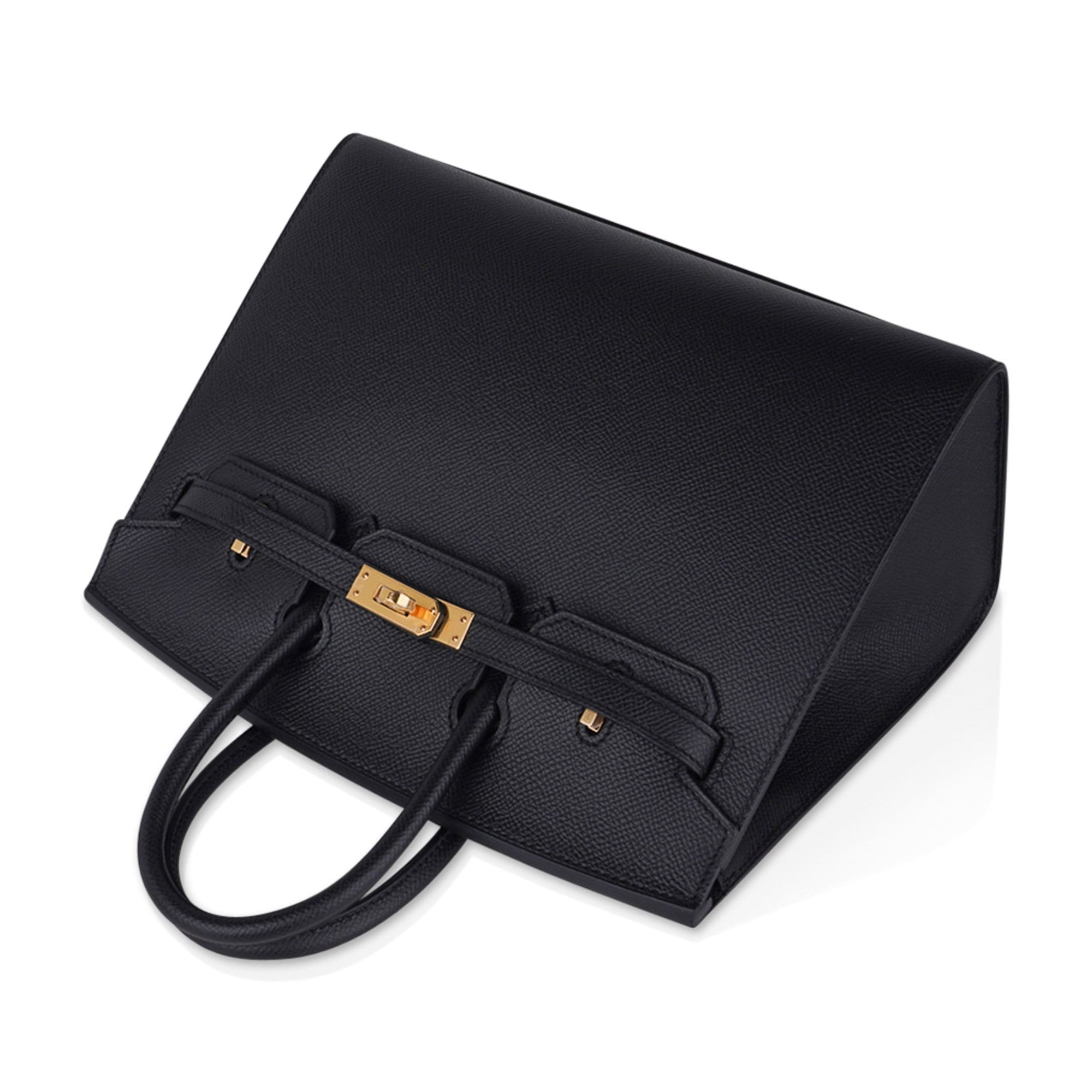 Hermes　Birkin Sellier bag 25　Black　Box calf leather　Gold hardware
