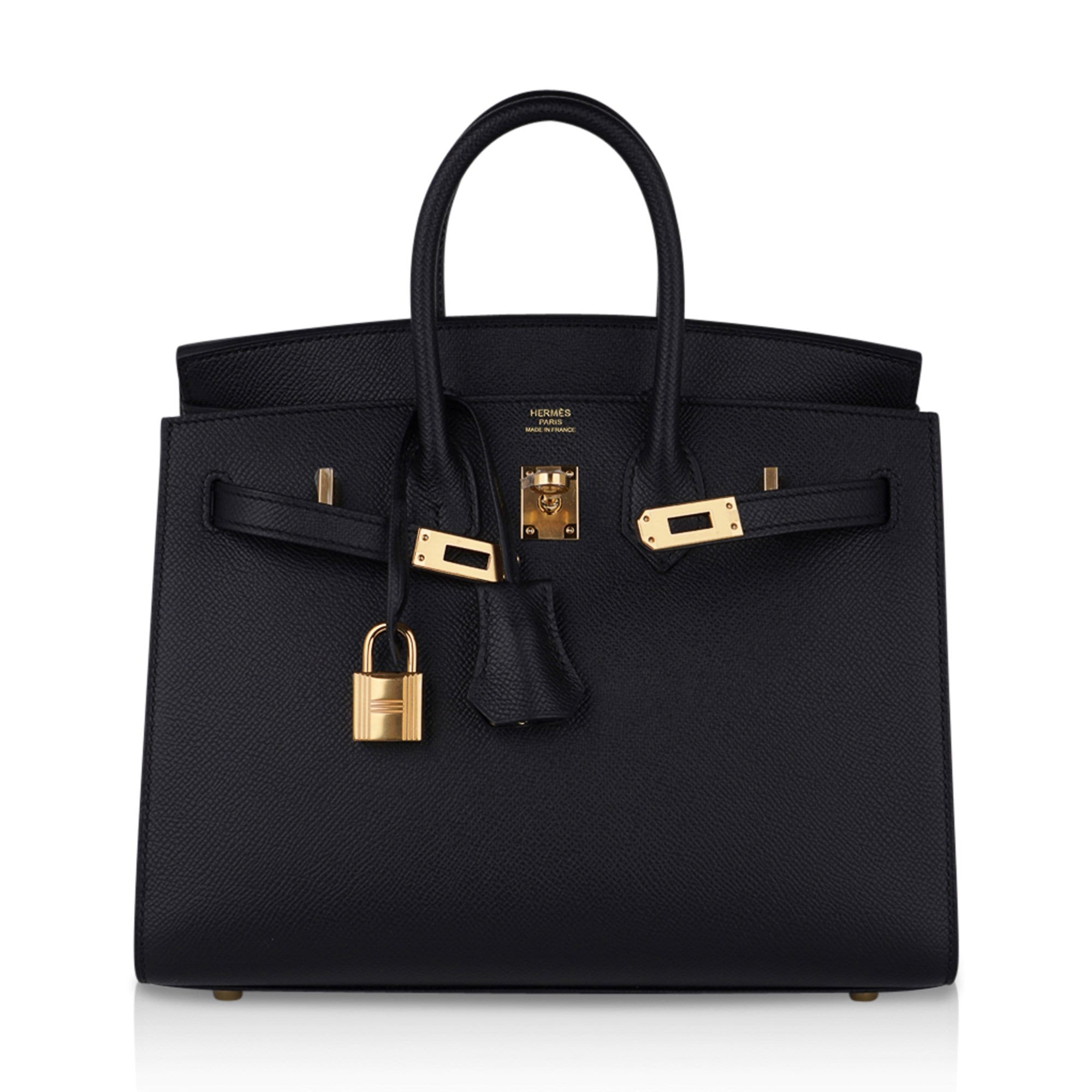 Hermès Kelly 25 Sellier Epsom black gold Hardware. Price upon