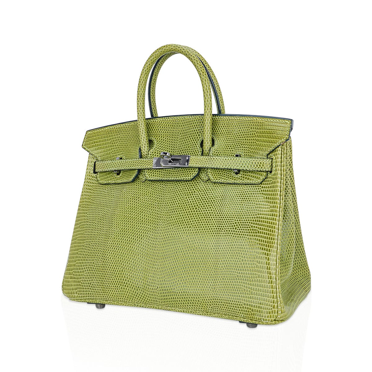 Hermes Birkin Handbag Green Ostrich with Palladium Hardware 30