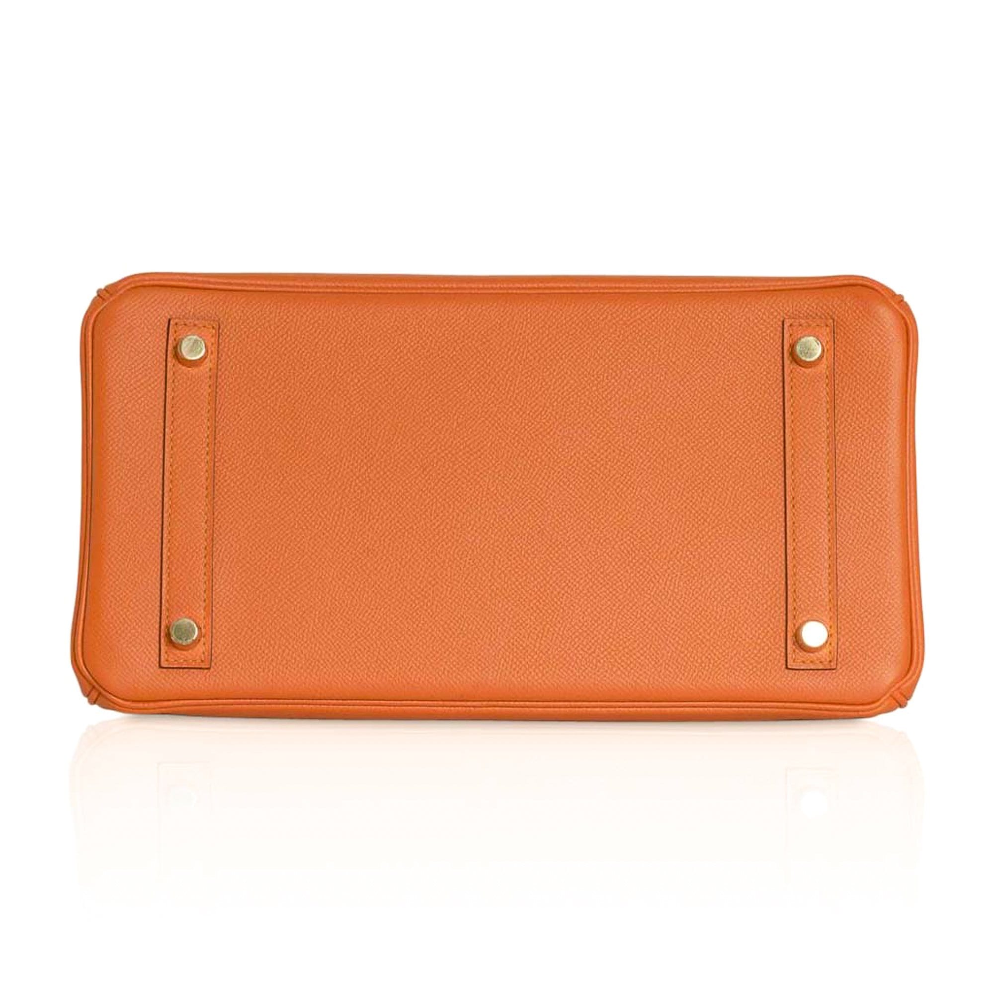 Hermès Birkin 30 Orange Apricot Epsom Leather Gold Hardware Handbag Ba –  Lux Addicts