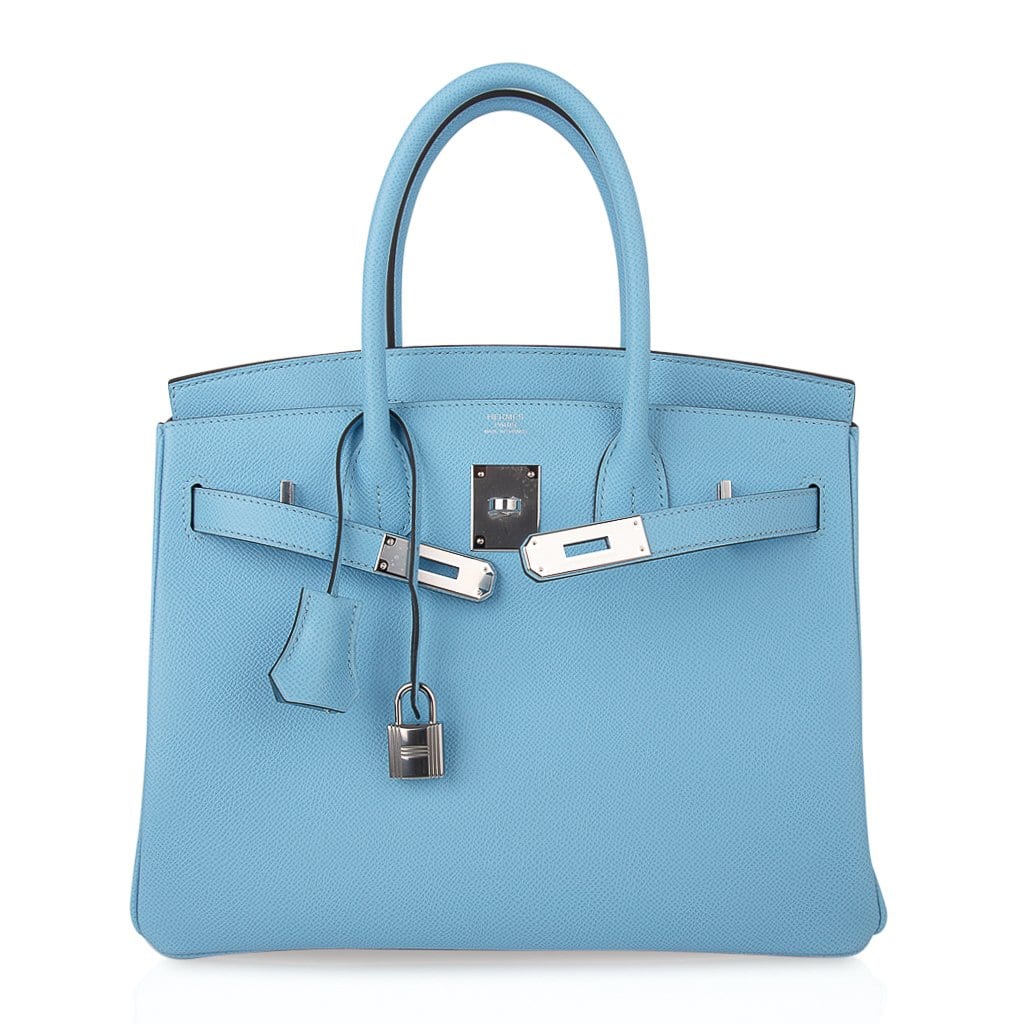 Hermes Birkin Handbag Deep Blue Togo with Palladium Hardware 30