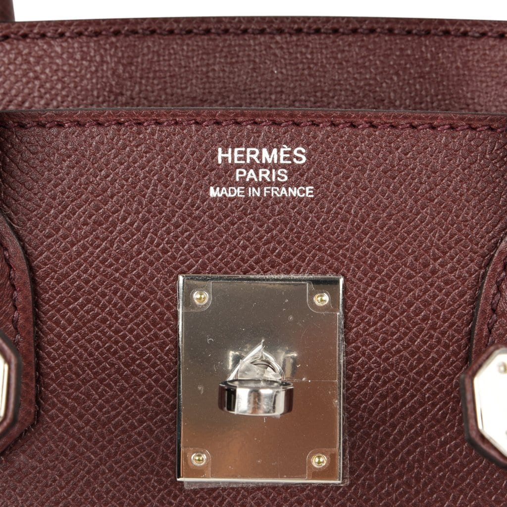 Hermes Birkin 30 Bag Bordeaux Epsom Palladium Hardware - mightychic