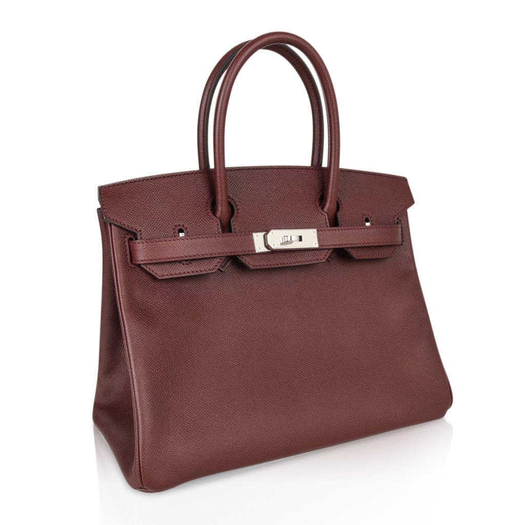Hermès - Hermès Birkin 30 Epsom Leather Handbag-Bordeaux Silver Hardware