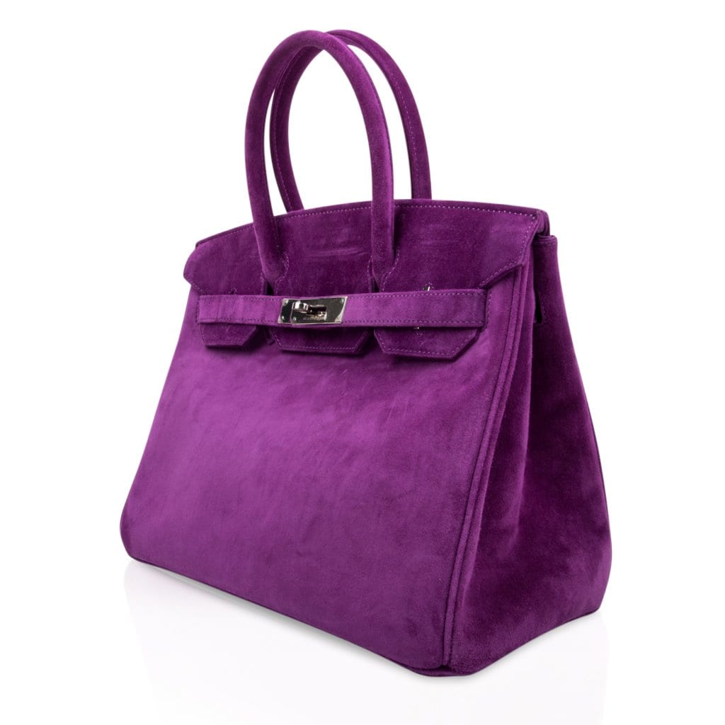 Birkin 30 leather handbag Hermès Purple in Leather - 31106831