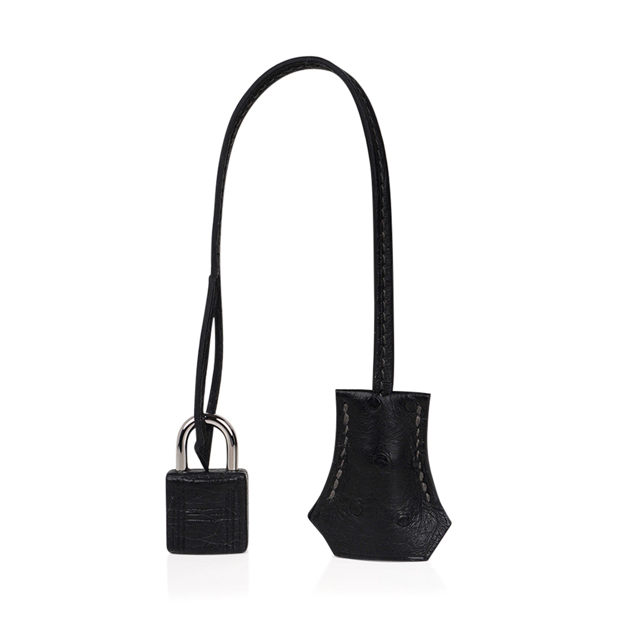 Hermes Birkin 30 Bag Sleek Black Ostrich Palladium Hardware • MIGHTYCHIC •  