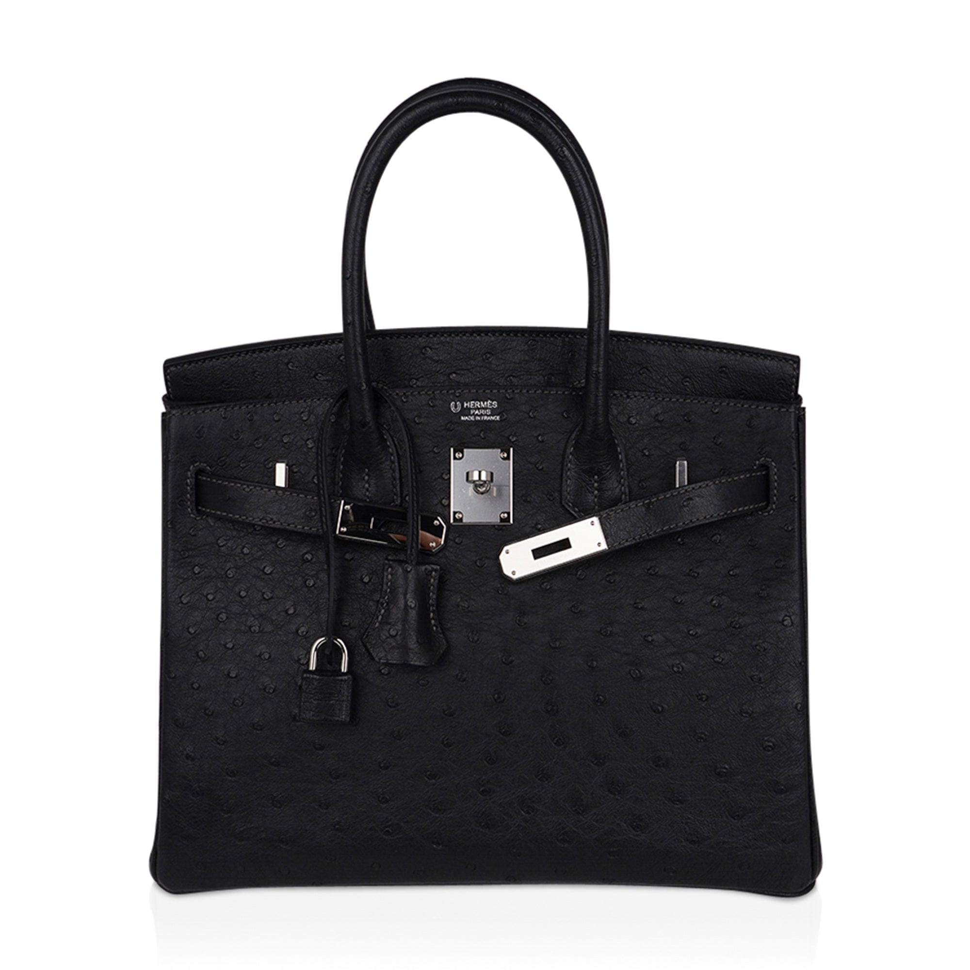 Birkin 30 ostrich handbag Hermès Grey in Ostrich - 37244901