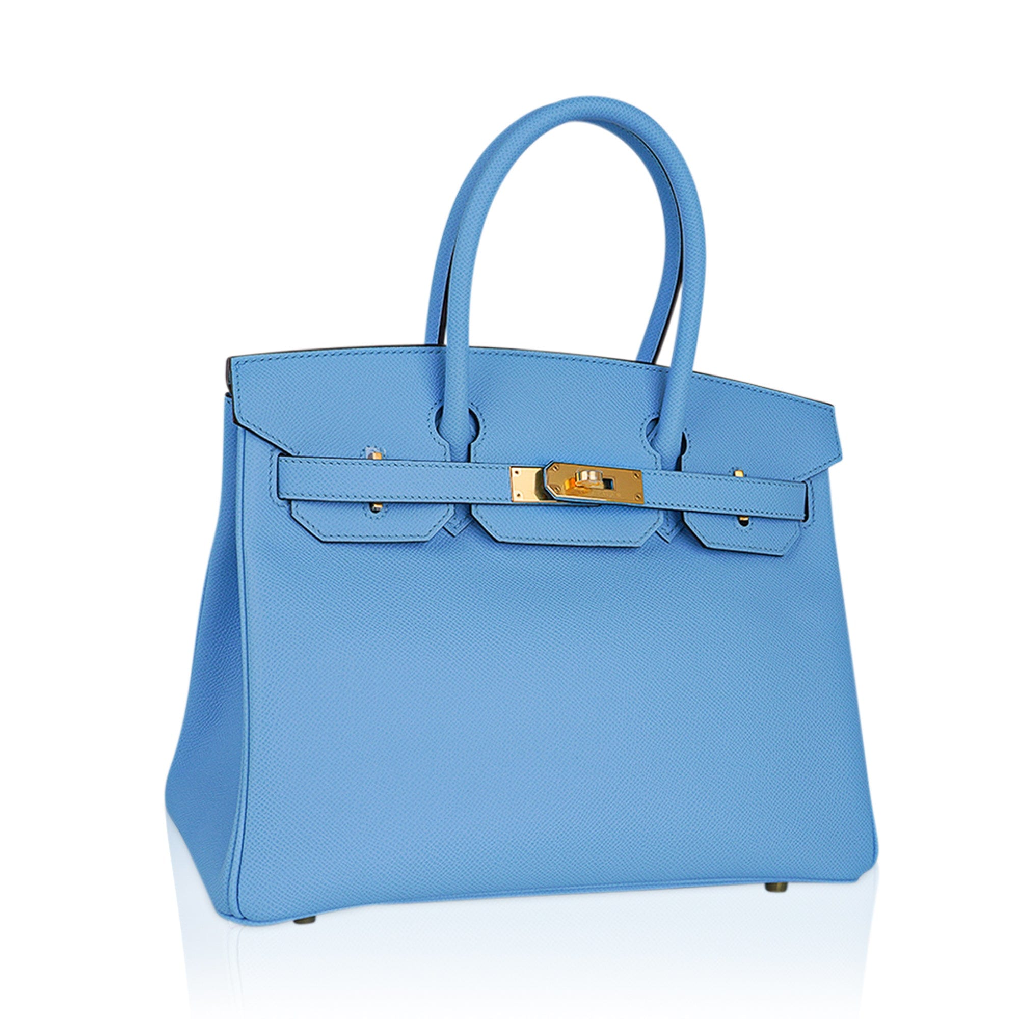 Hermes Birkin bag 35 Blue paradise Clemence leather Gold hardware