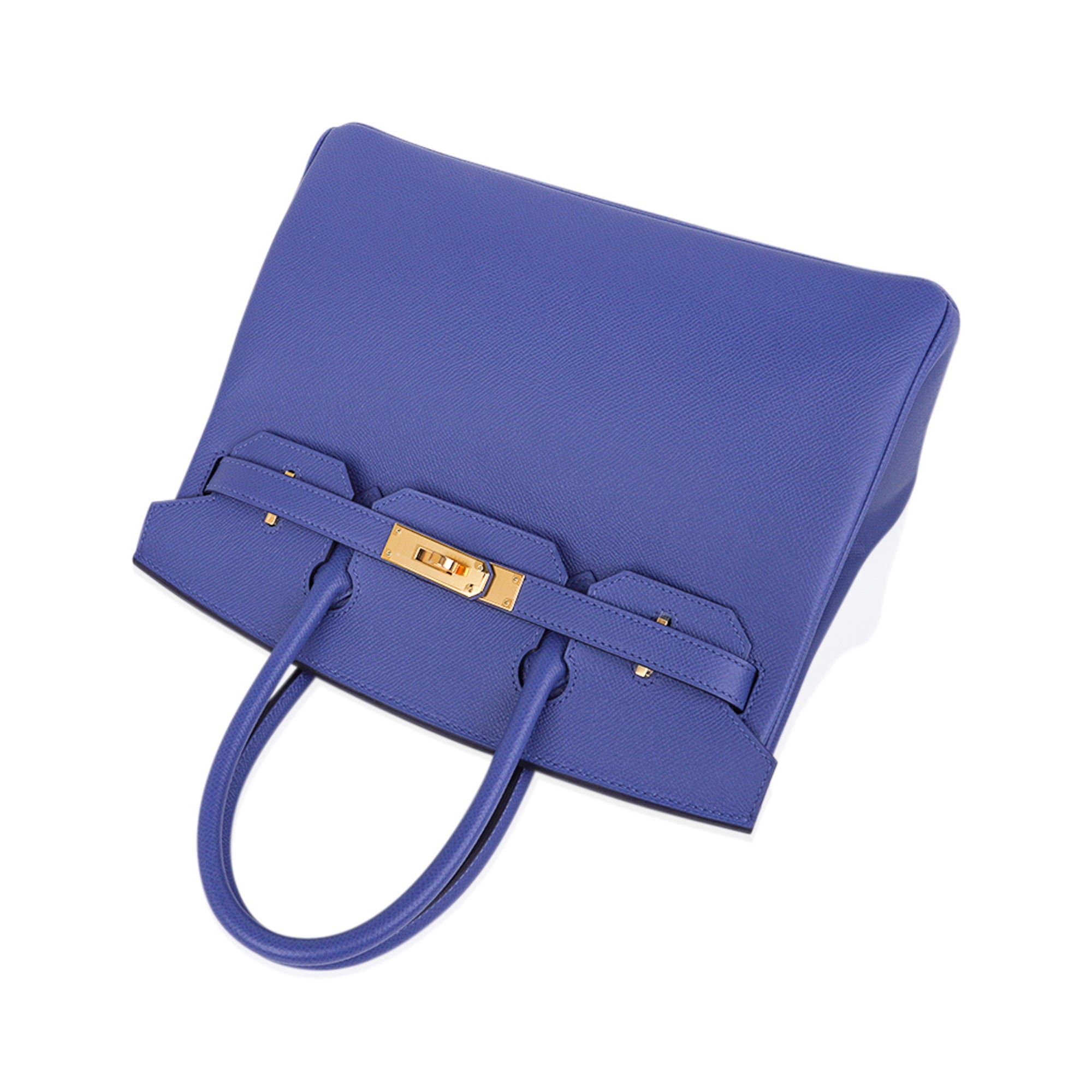 Hermes Birkin 30 Handbag Bleu Brighton Epsom Leather With
