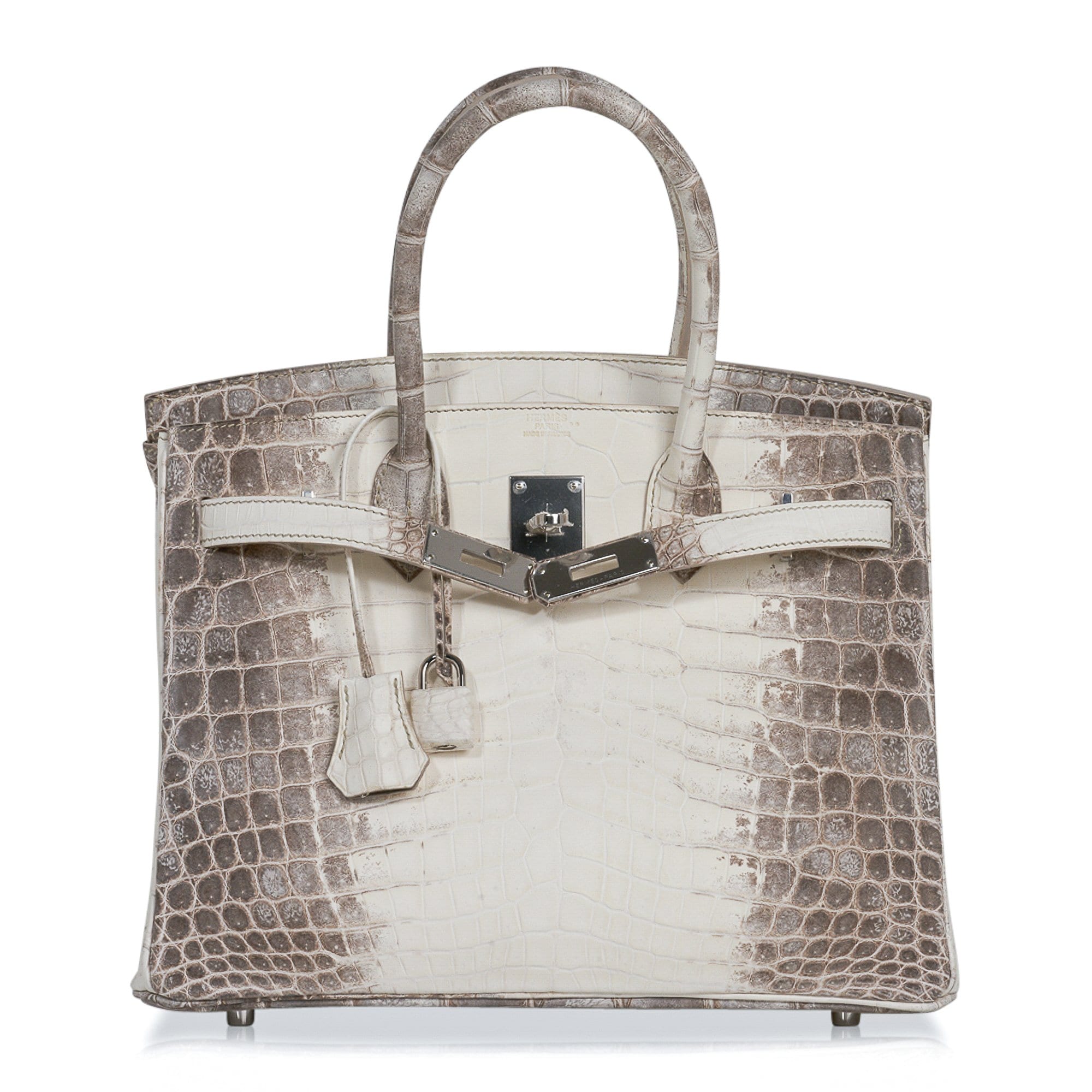 HERMÈS Himalaya Birkin 30 handbag in Matte Nile Croc with