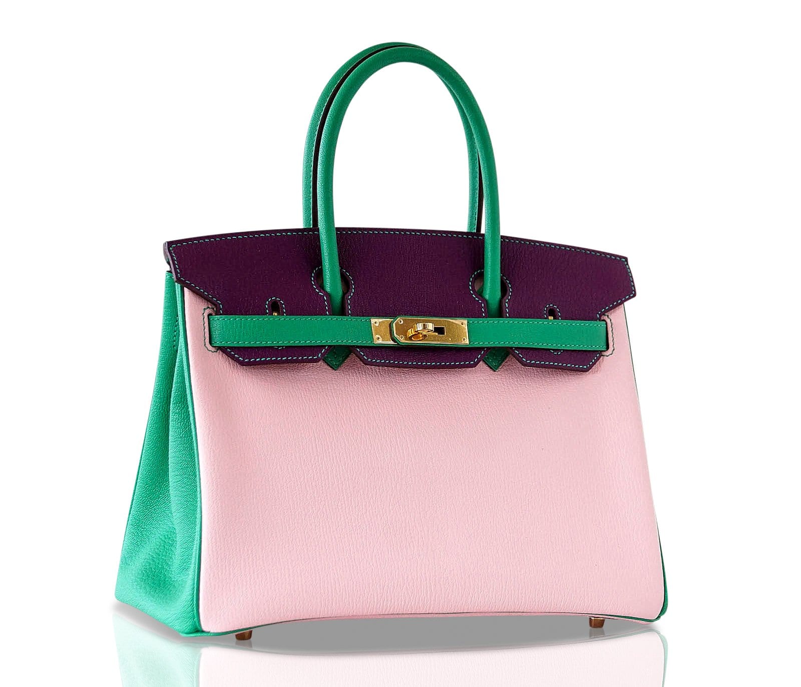 Hermès Birkin 30 Tri-Color Chevre Horseshoe Bag GHW