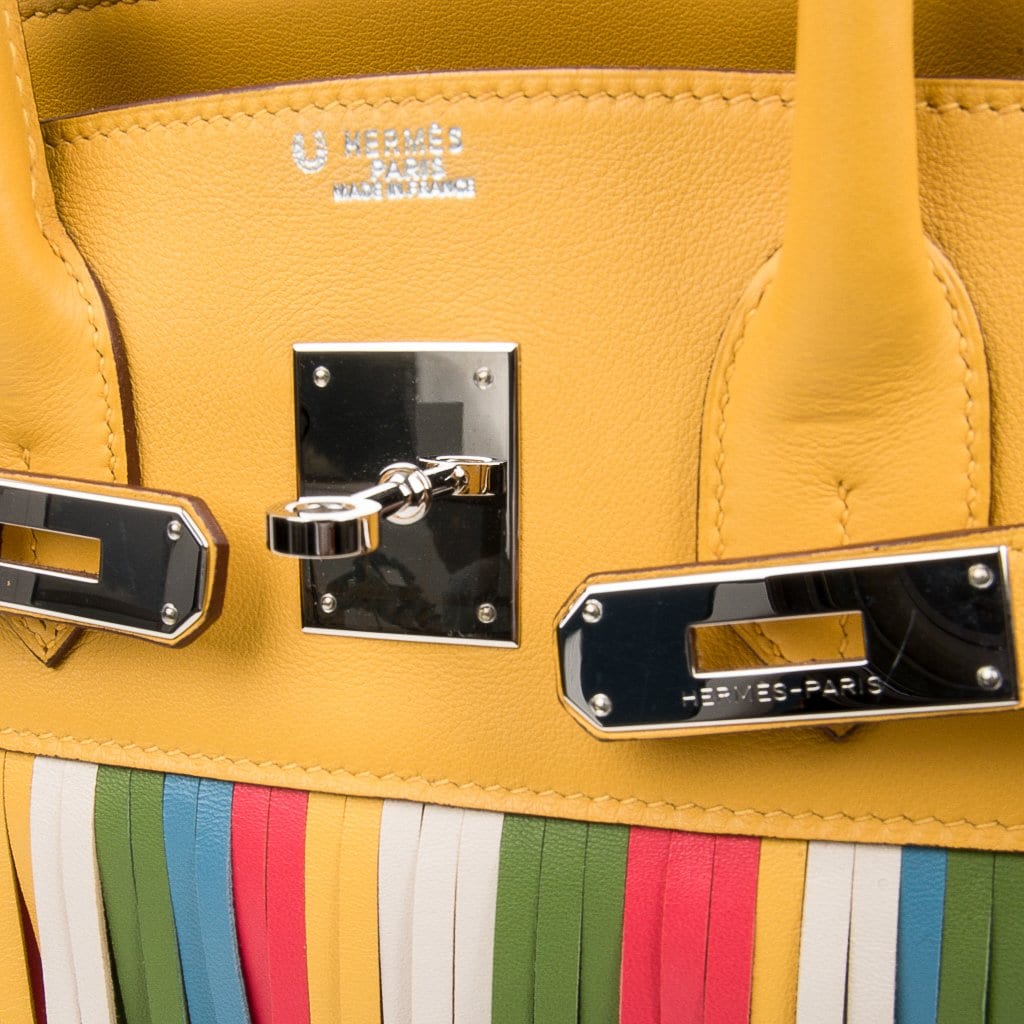Moschino Yellow Fringe Leather Handbag - Consigned Designs