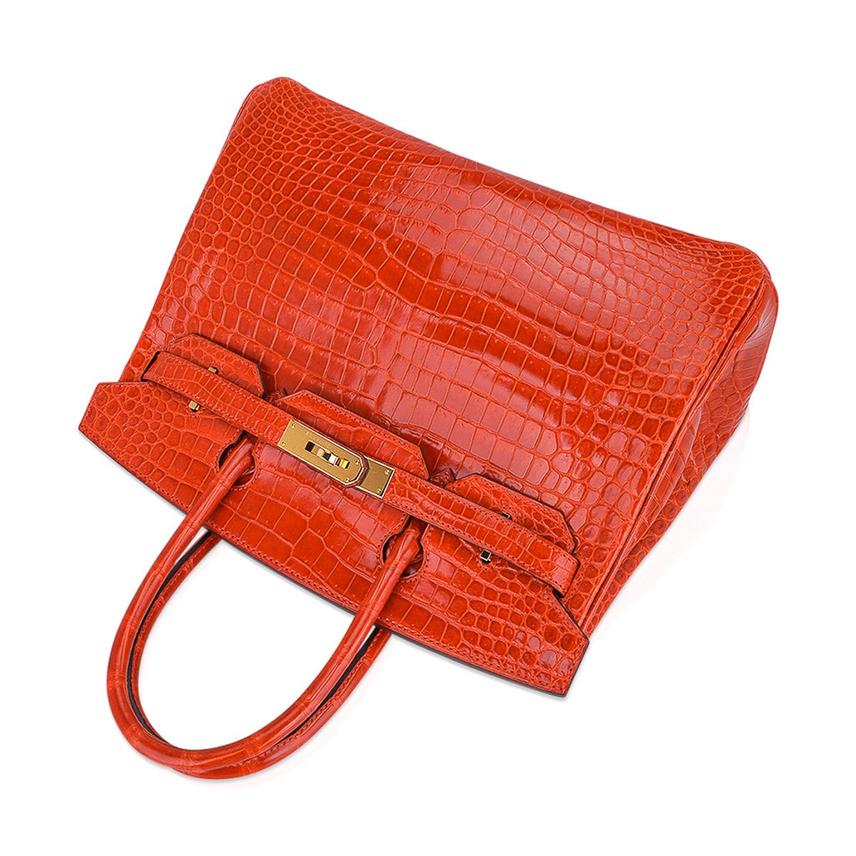 Birkin 30 crocodile handbag Hermès Red in Crocodile - 16304812