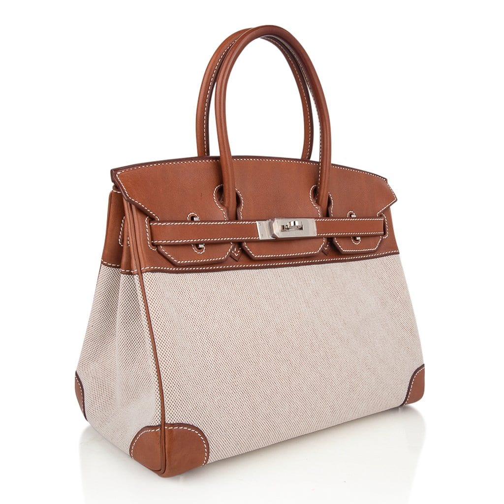 Buy Pre-owned & Brand new Luxury Hermes Birkin Ghillies Barenia Toile Bag  Online