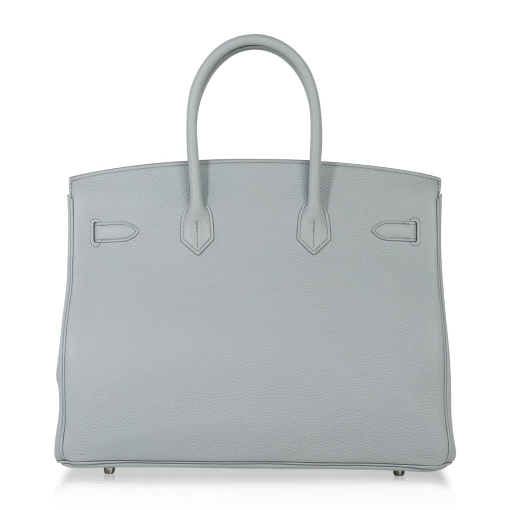 Hermes Birkin Handbag Bleu Glacier Togo With Palladium Hardware 35
