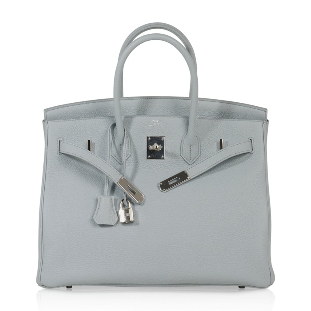 Hermes Birkin 35 Bag Fresh Blue Atoll Togo Palladium Hardware – Mightychic