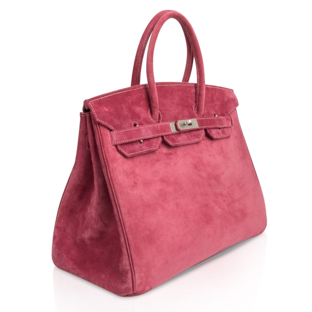 Hermes Birkin 35 Bag Fuchsia Pink Doblis Palladium Rare – Mightychic