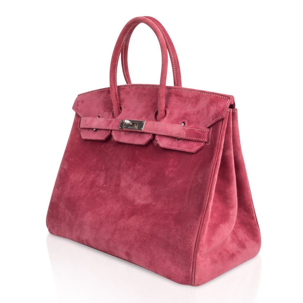 Hermes Birkin 35 Bag Fuchsia Pink Doblis Palladium Rare – Mightychic