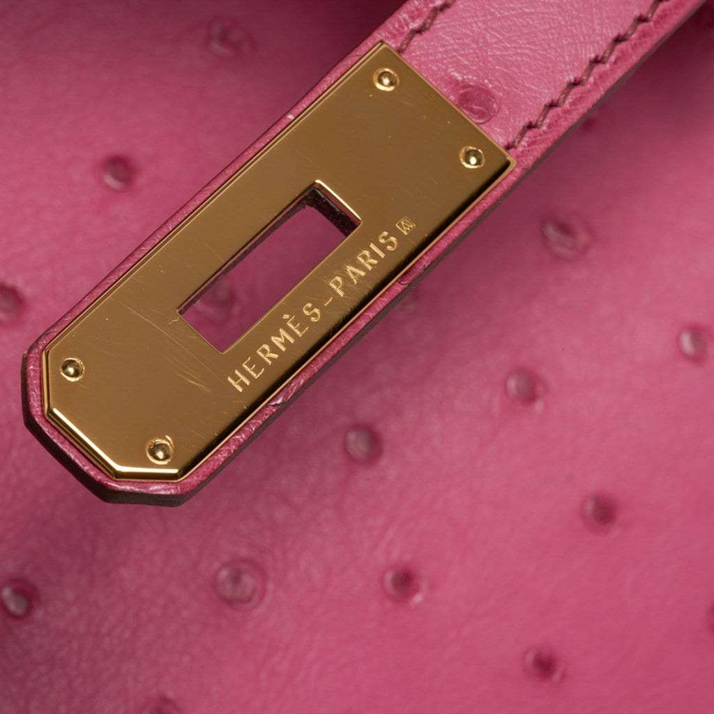 Hermes Birkin 35 Bag Pink Rose Scheherazade Porosus Crocodile Gold Har –  Mightychic
