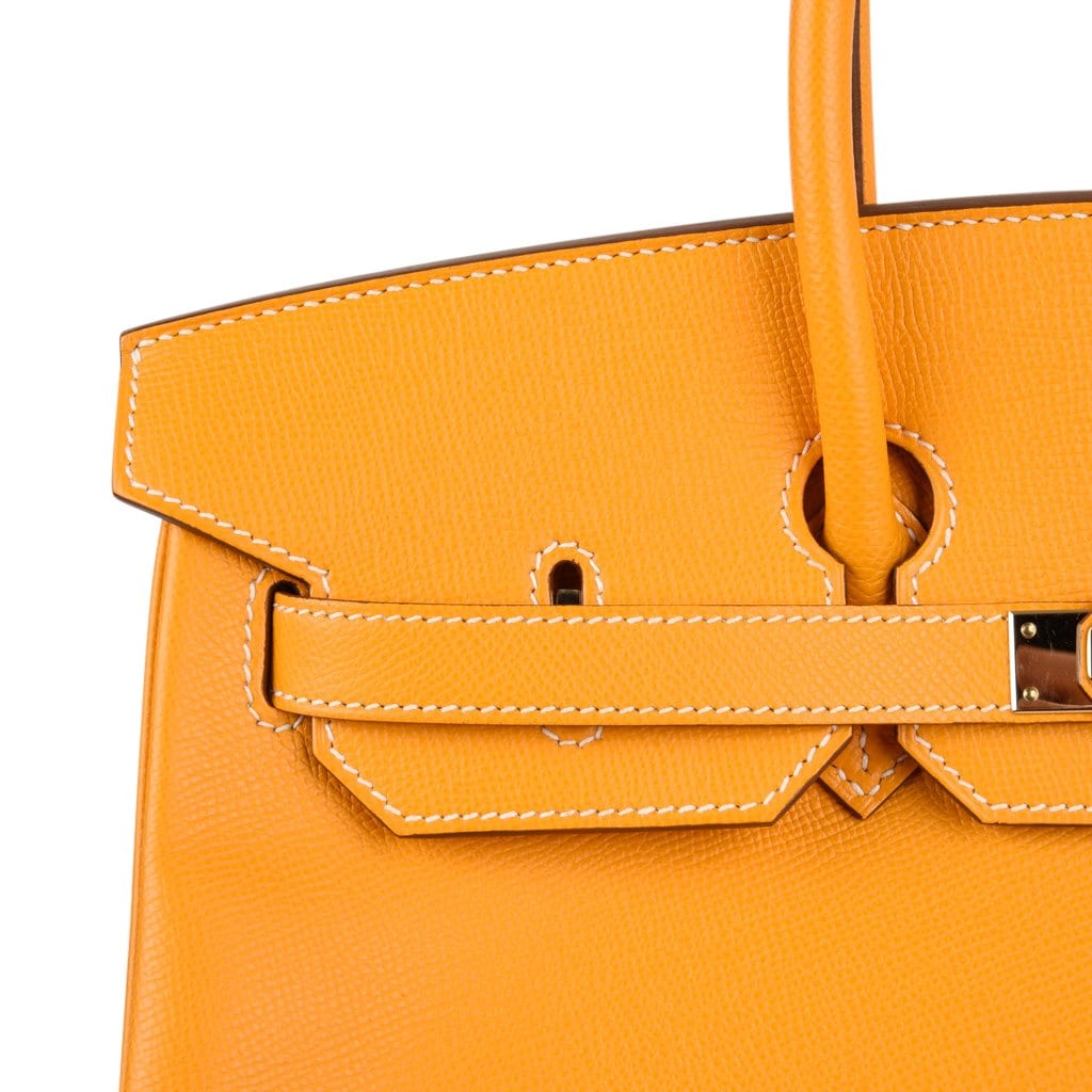 Hermes Birkin 35 Bag Yellow Jaune D'Or Candy Limited Edition Epsom Per –  Mightychic