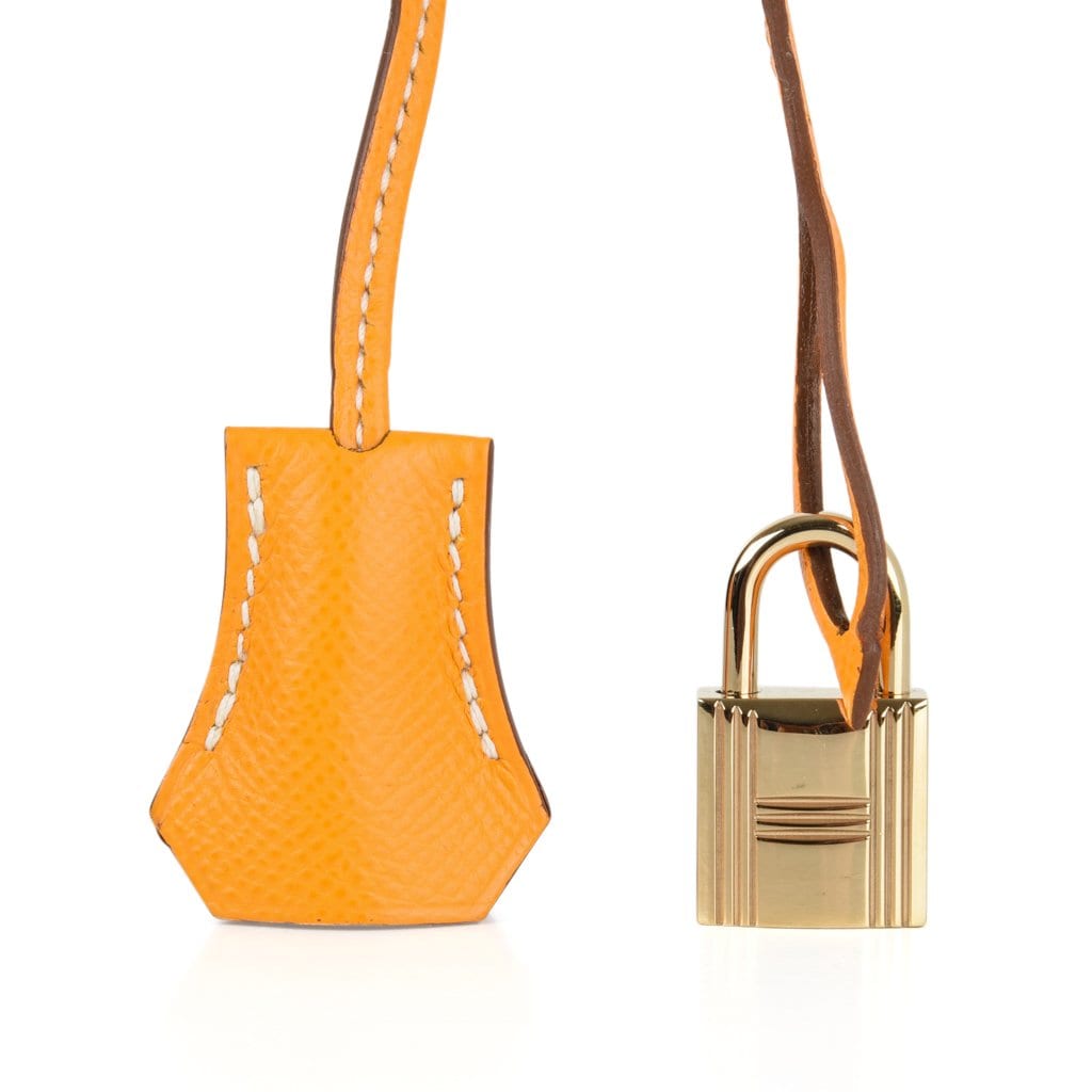 Hermès Jige Jaune D'or Epsom Elan, 2016 (Like New), Orange/Yellow Womens Handbag