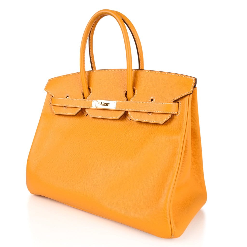 Hermes Birkin 35 Bag Yellow Jaune D'Or Candy Limited Edition Epsom Per –  Mightychic