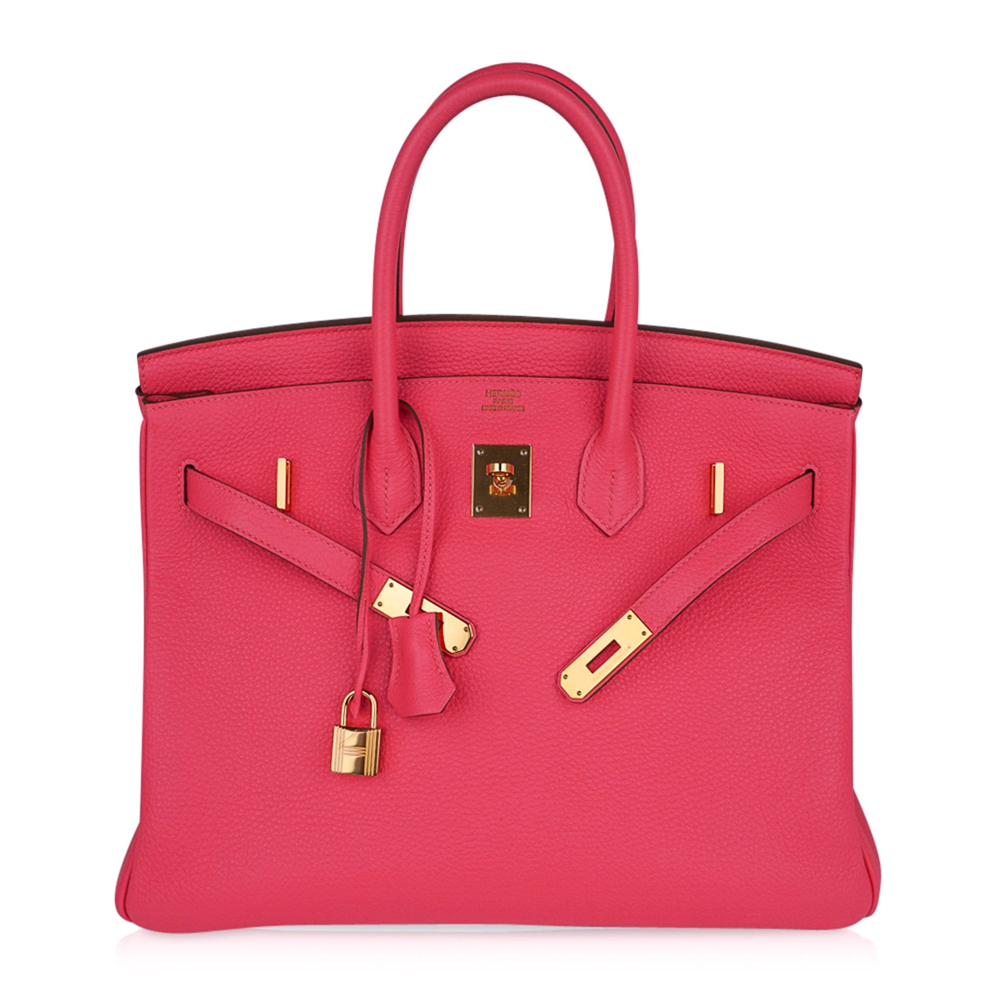 Hermes Birkin 35 Bag Rose Lipstick Pink Togo Gold Hardware