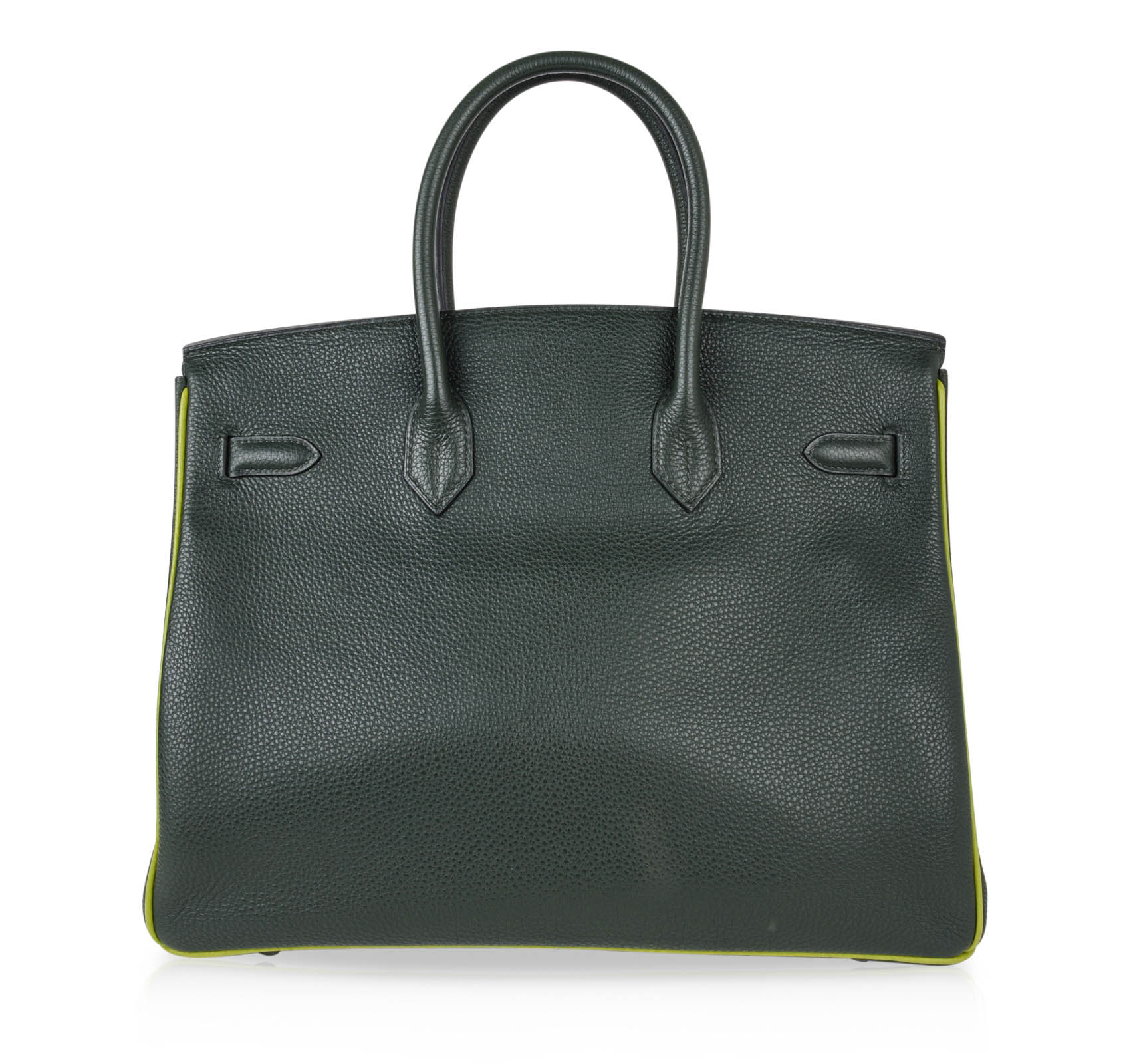 Hermes Birkin 35 Bag Vert Fonce Anis Piping Chartreuse Interior Ruthen –  Mightychic