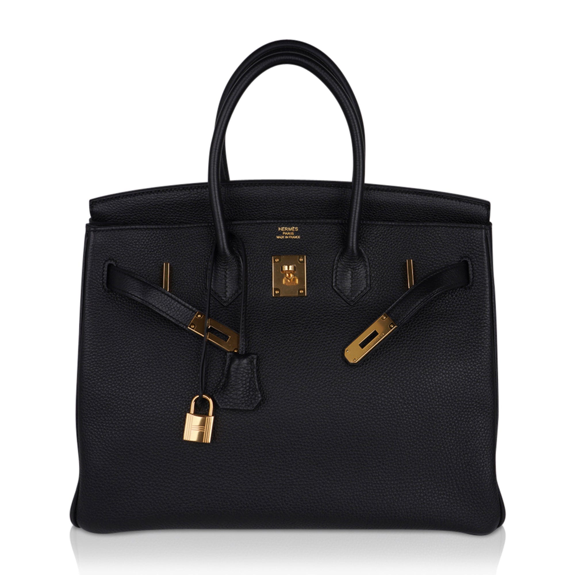 Hermès: A Kiwi Togo Leather Birkin 35 Gold hardware With…