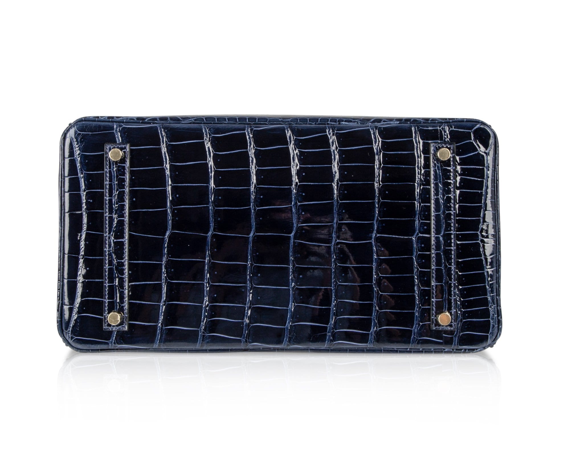 Birkin 35 crocodile handbag Hermès Blue in Crocodile - 22050679