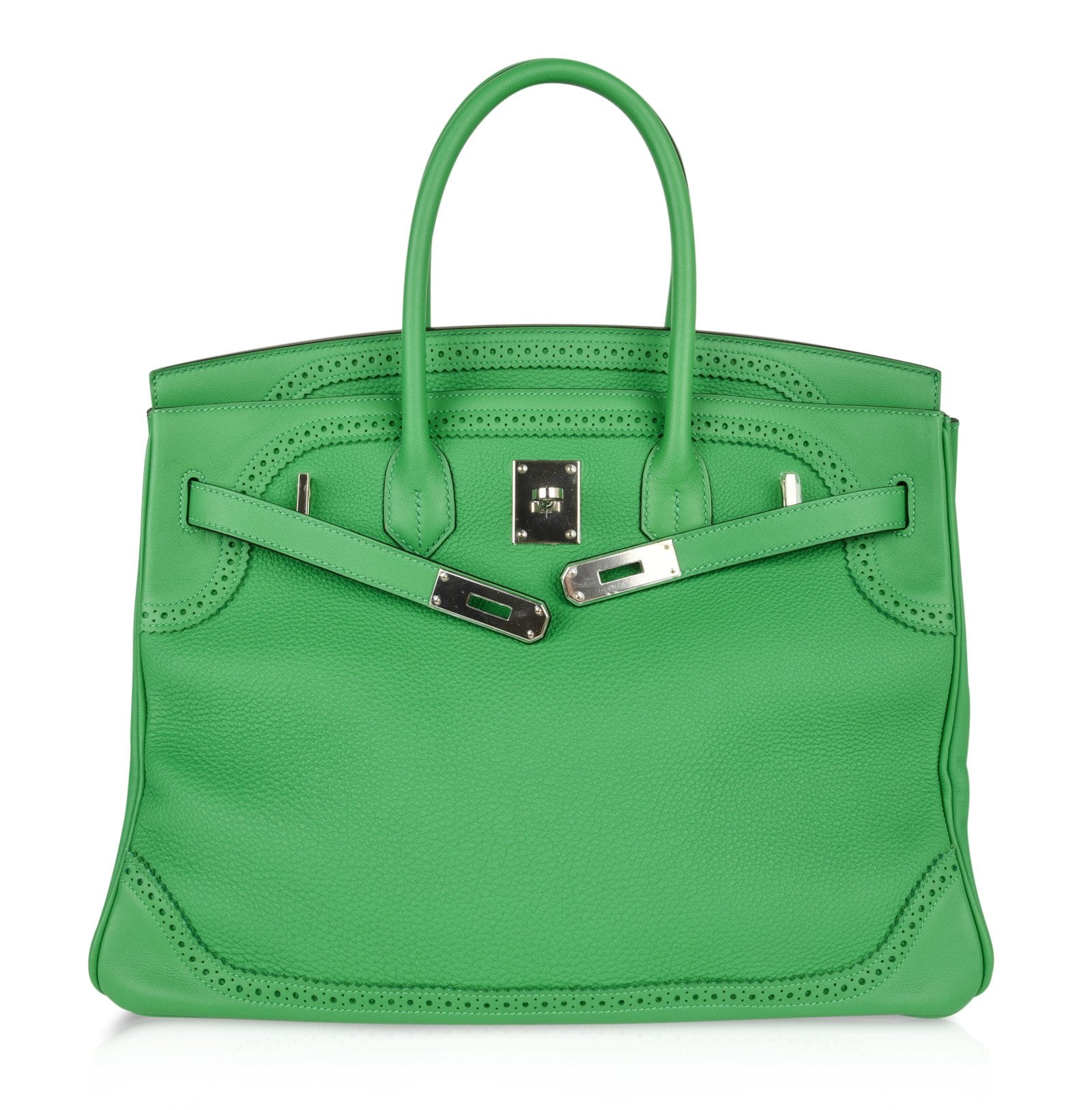 New Color Hermes Birkin Bag 35CM BAMBOU GREEN GOLD HARDWARE