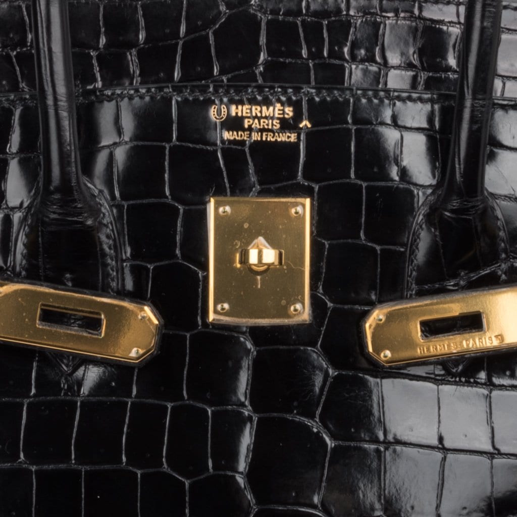 Hermes Special Order HSS Birkin 35 Bag Braise & Black Porosus Crocodil –  Mightychic