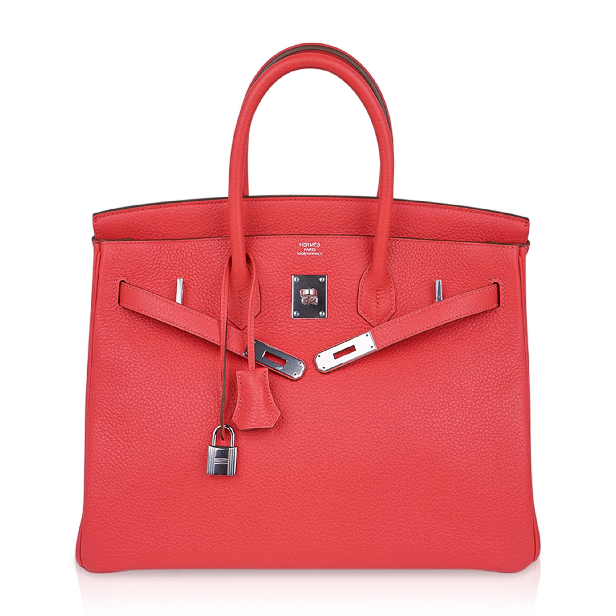 Hermes Birkin 35 Rose Jaipur Bag Palladium Hardware Clemence Leather