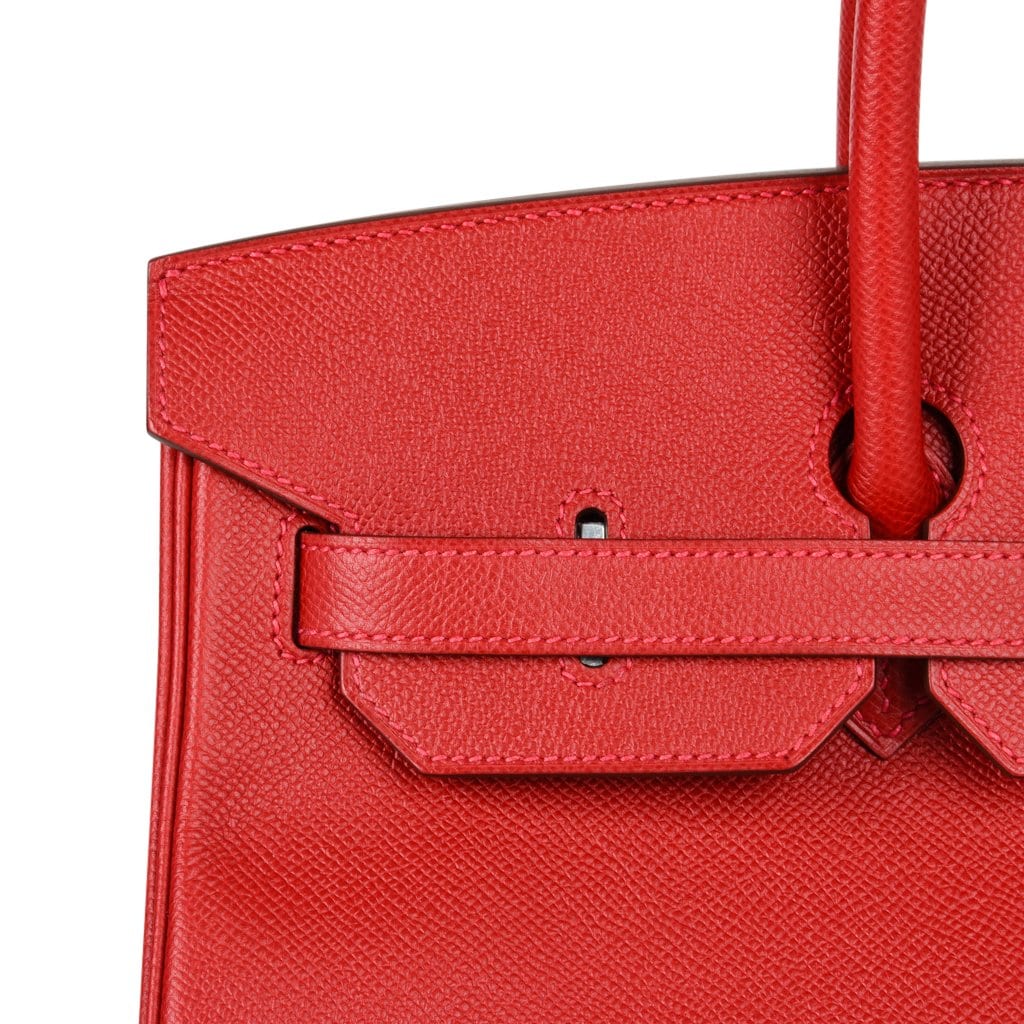 Hermès Birkin 35 Bag Rouge Casaque Epsom Leather - Palladium