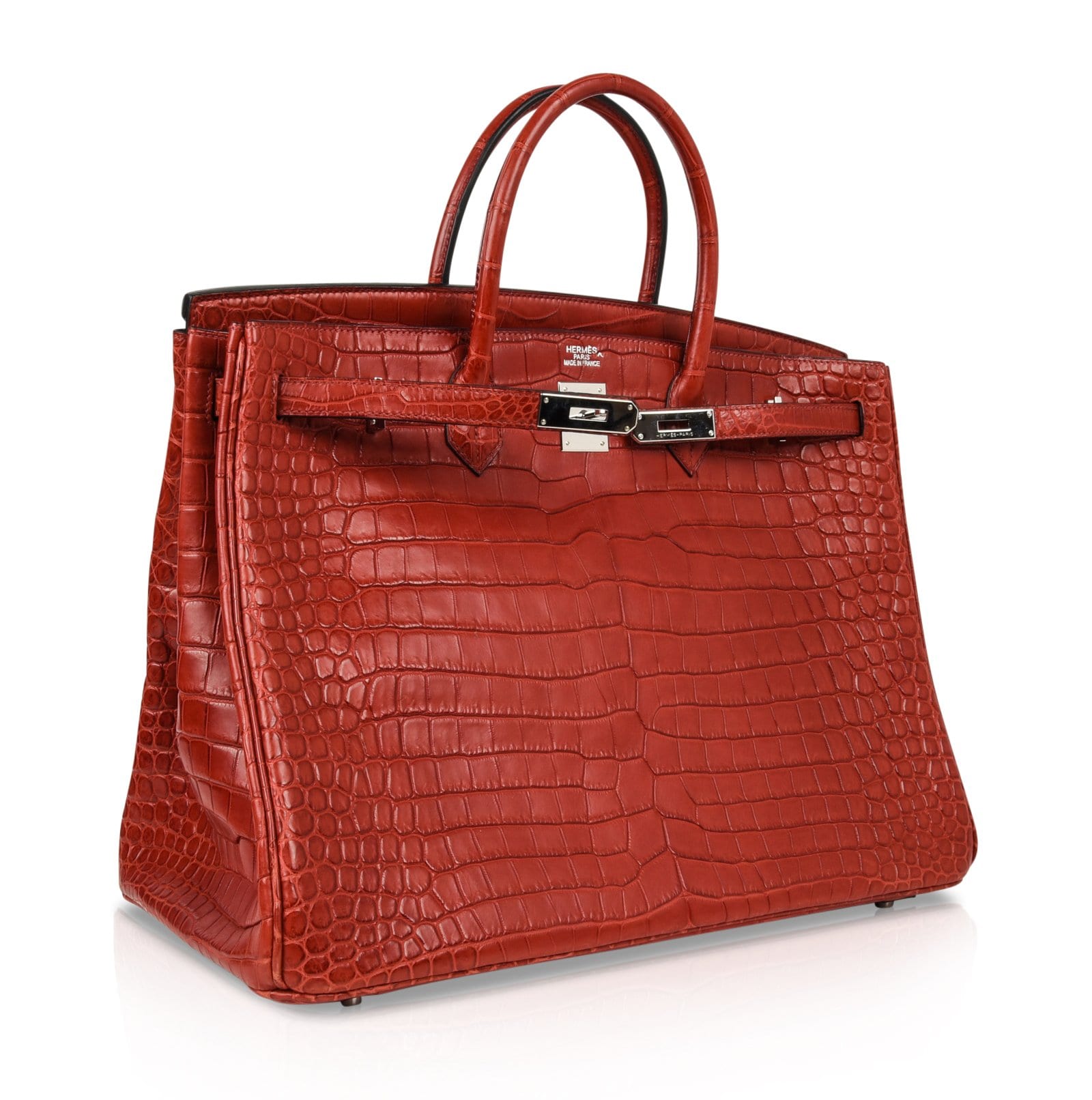 Hermes Red Matte Crocodile 40cm Kelly — The Posh Pop-Up