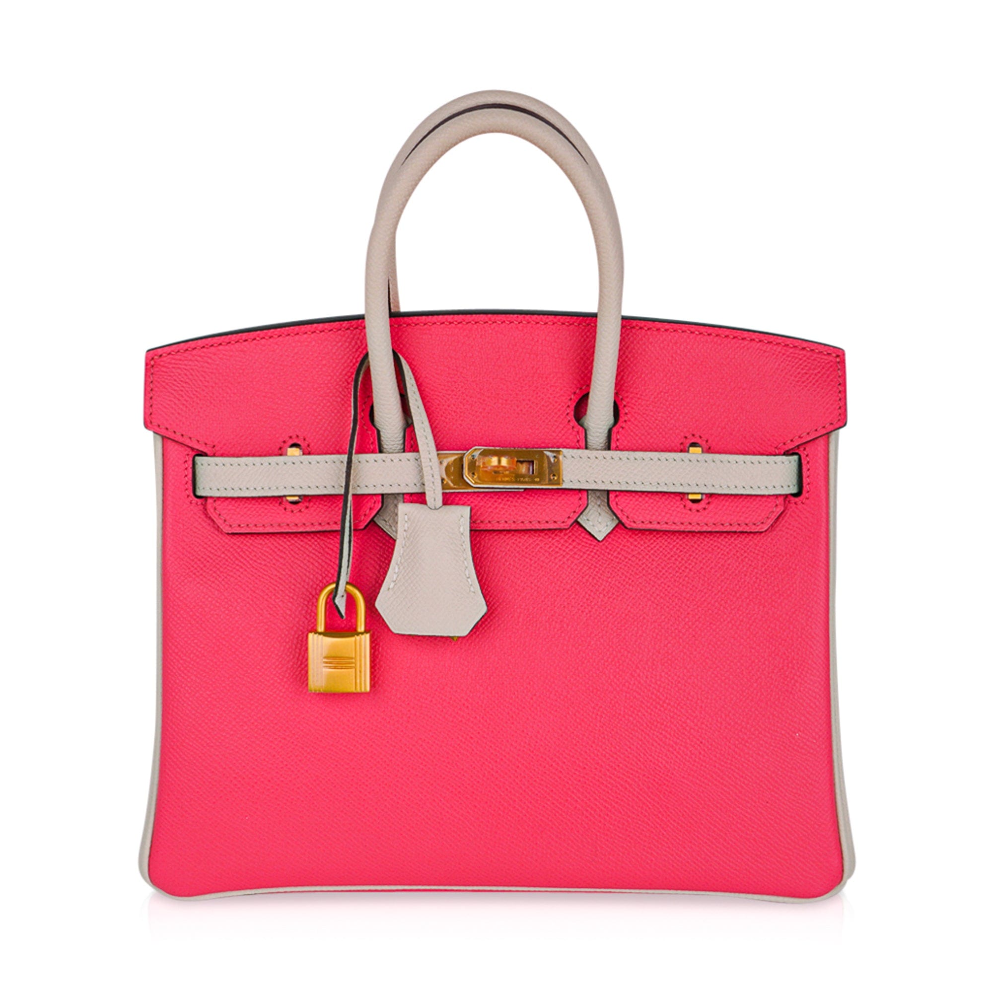 Hermes Birkin Bag 25cm HSS Rose Azalee with Rouge Casaque Epsom Gold  Hardware