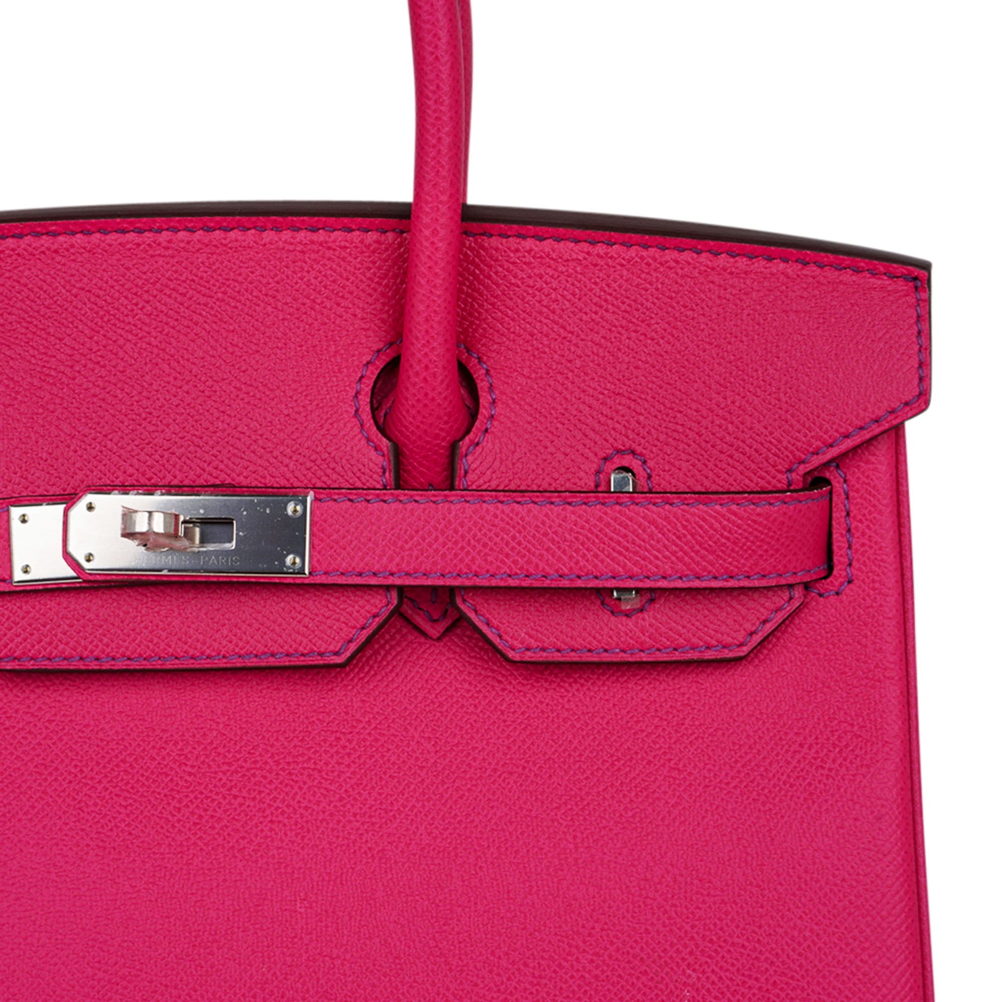 Sold at Auction: Hermes Birkin 30 Bag HSS, Pink Rose Tyrien, Blue
