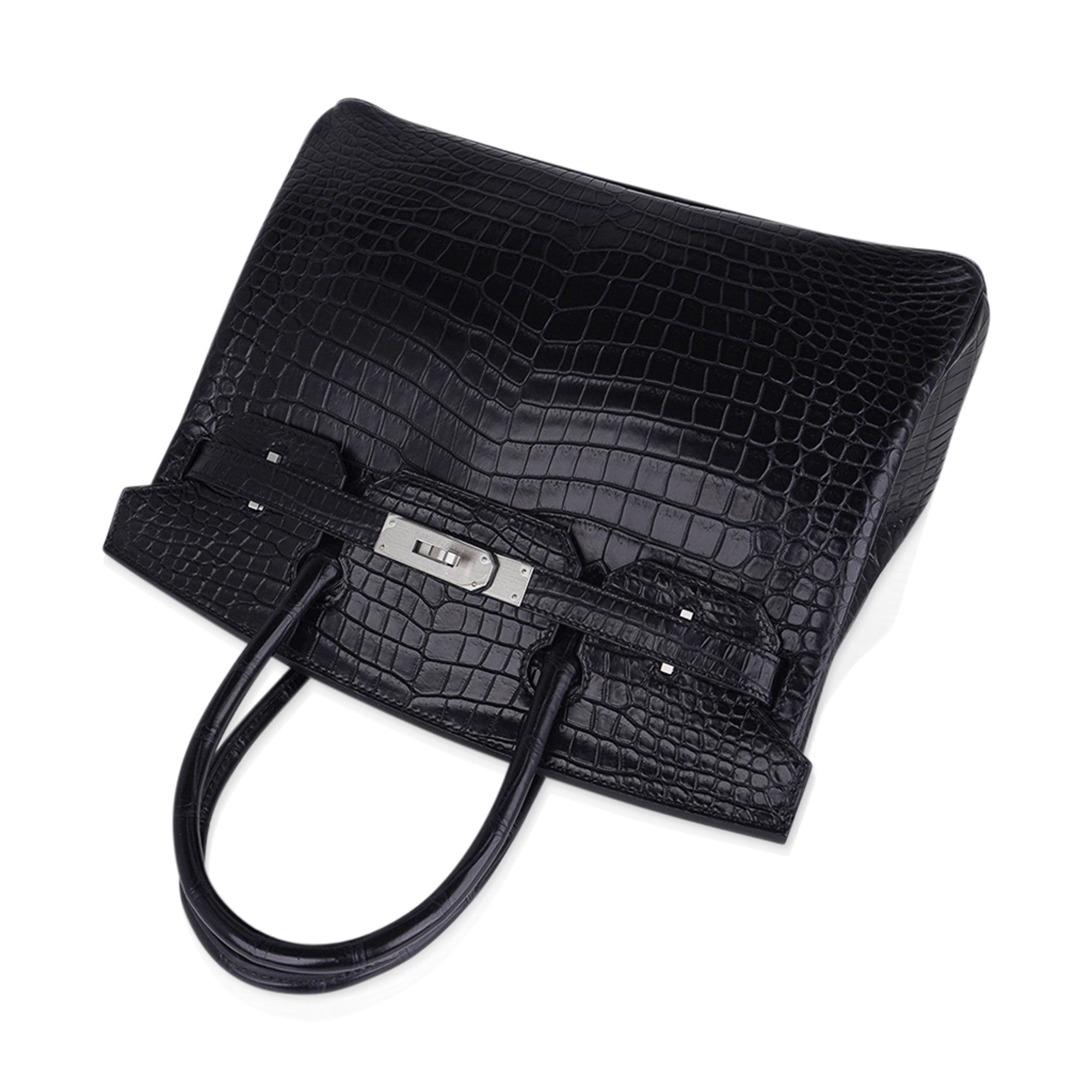 Birkin 30 crocodile handbag Hermès Black in Crocodile - 11508040