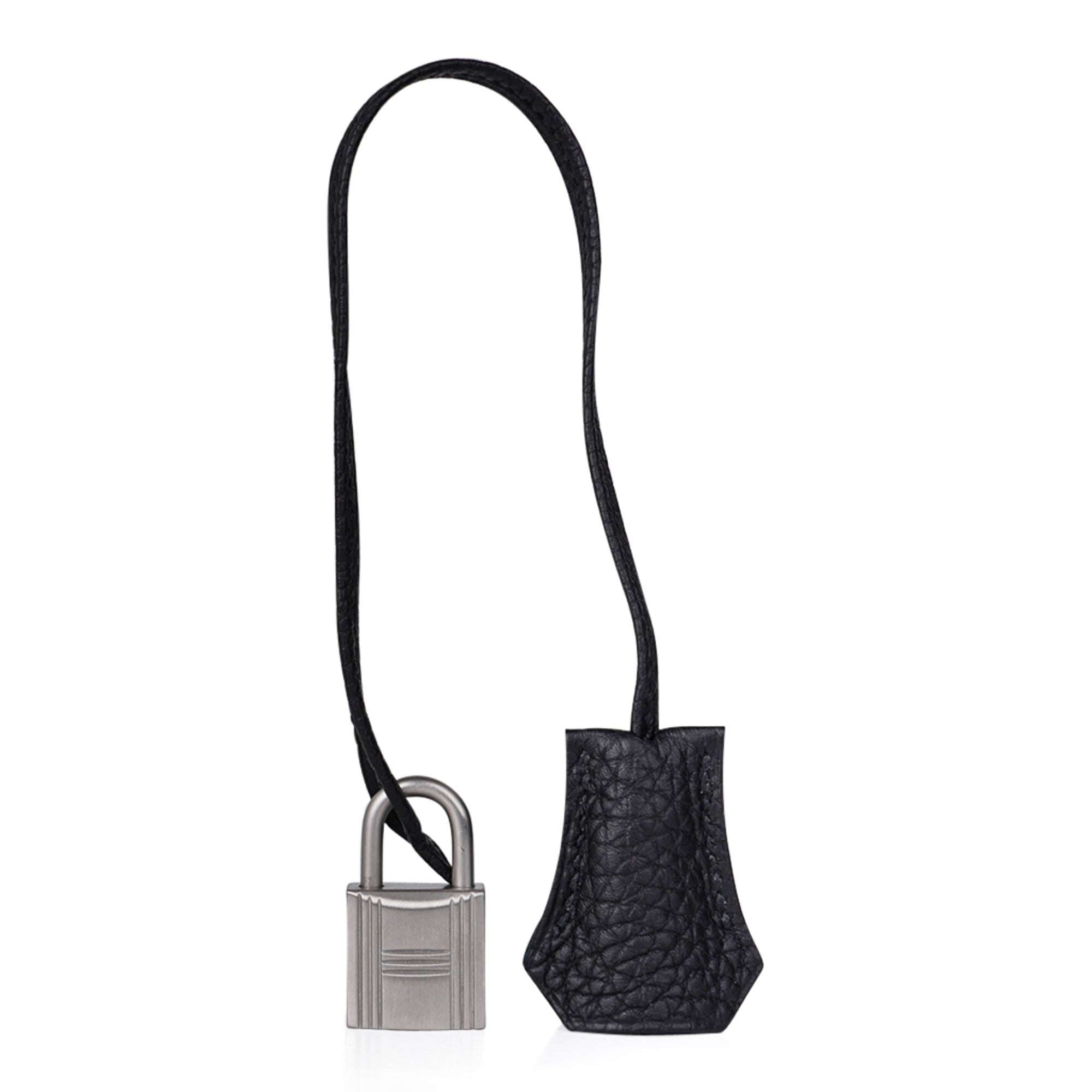 Hermes Birkin 35 Bag Black Box Palladium Guilloche Hardware – Mightychic