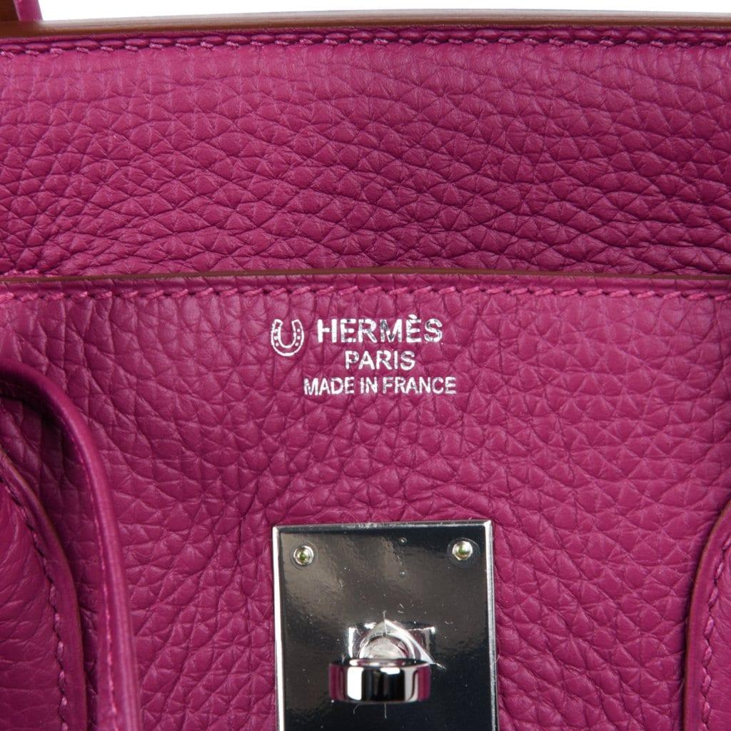 Hermes Birkin 35 Bag Rare Pink Tosca Special Order Horseshoe Clemence Palladium - mightychic
