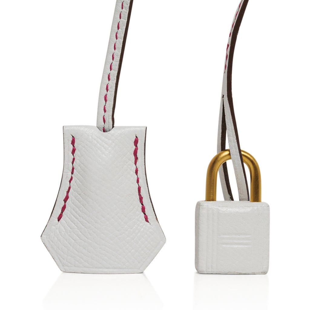 Hermes Birkin 35 HSS Bag White/Rose Confetti/Rose Tyrien Brushed Gold Hardware