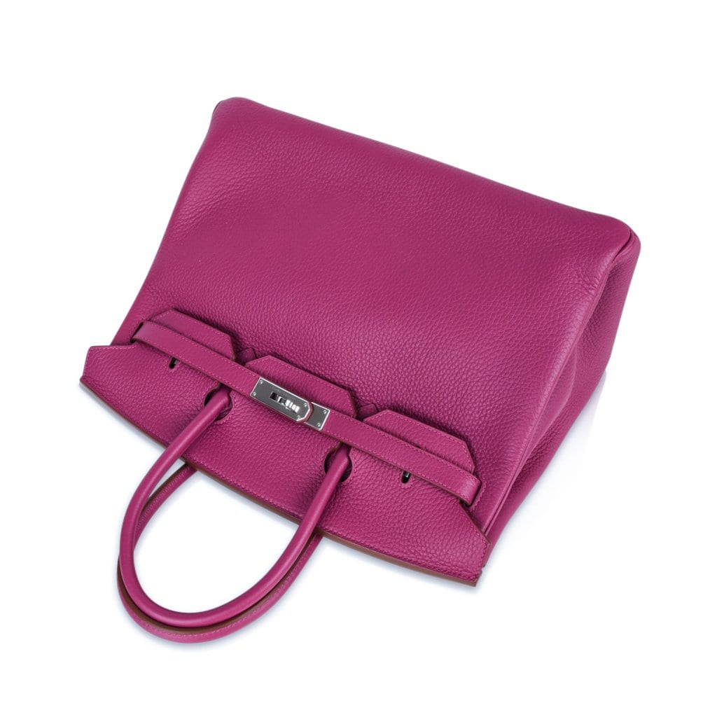 Hermes tosca pink clemence leather marwari PM shoulder bag & receipt -  Labels Most Wanted