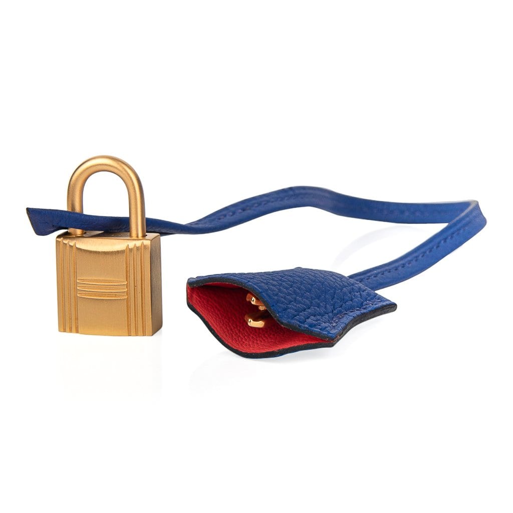 Hermes Birkin HSS 40 Bag Electric Blue / Rose Jaipur Brushed Gold Hardware