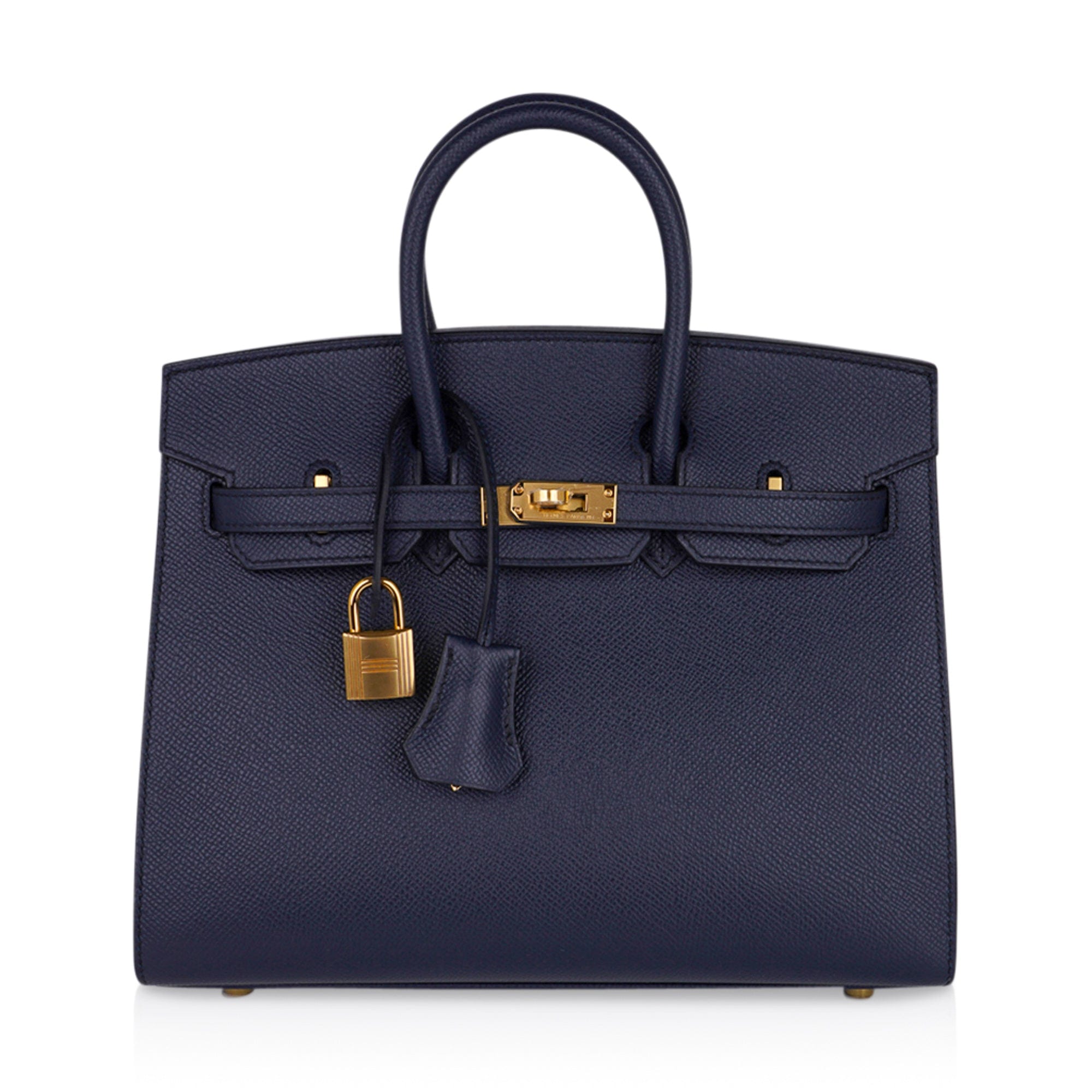Hermes Birkin Bag 30cm Indigo Deep Navy Blue Epsom Rose Gold Hardware